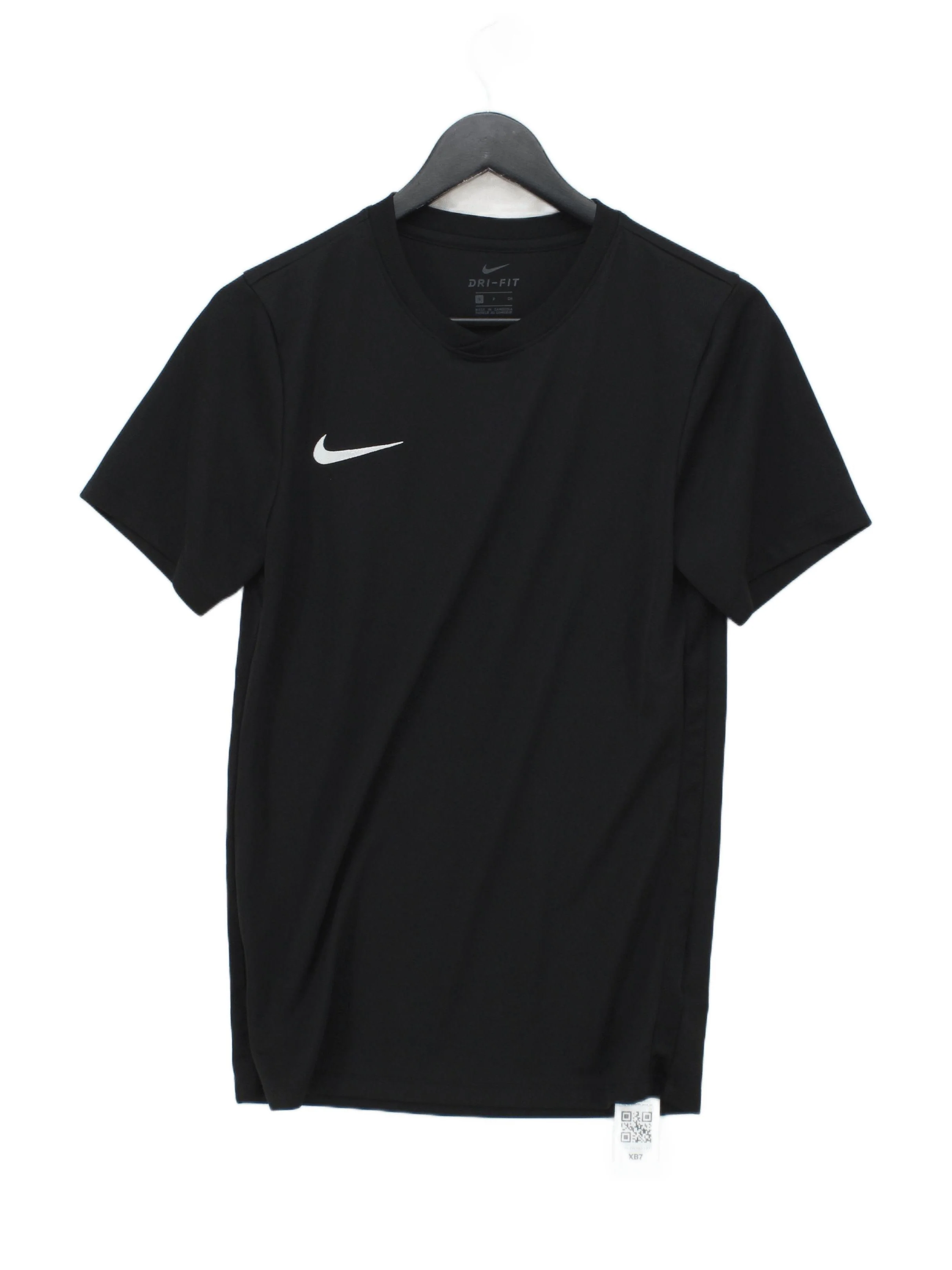 Nike Men's T-Shirt S Black 100% Polyester Round Neck Basic