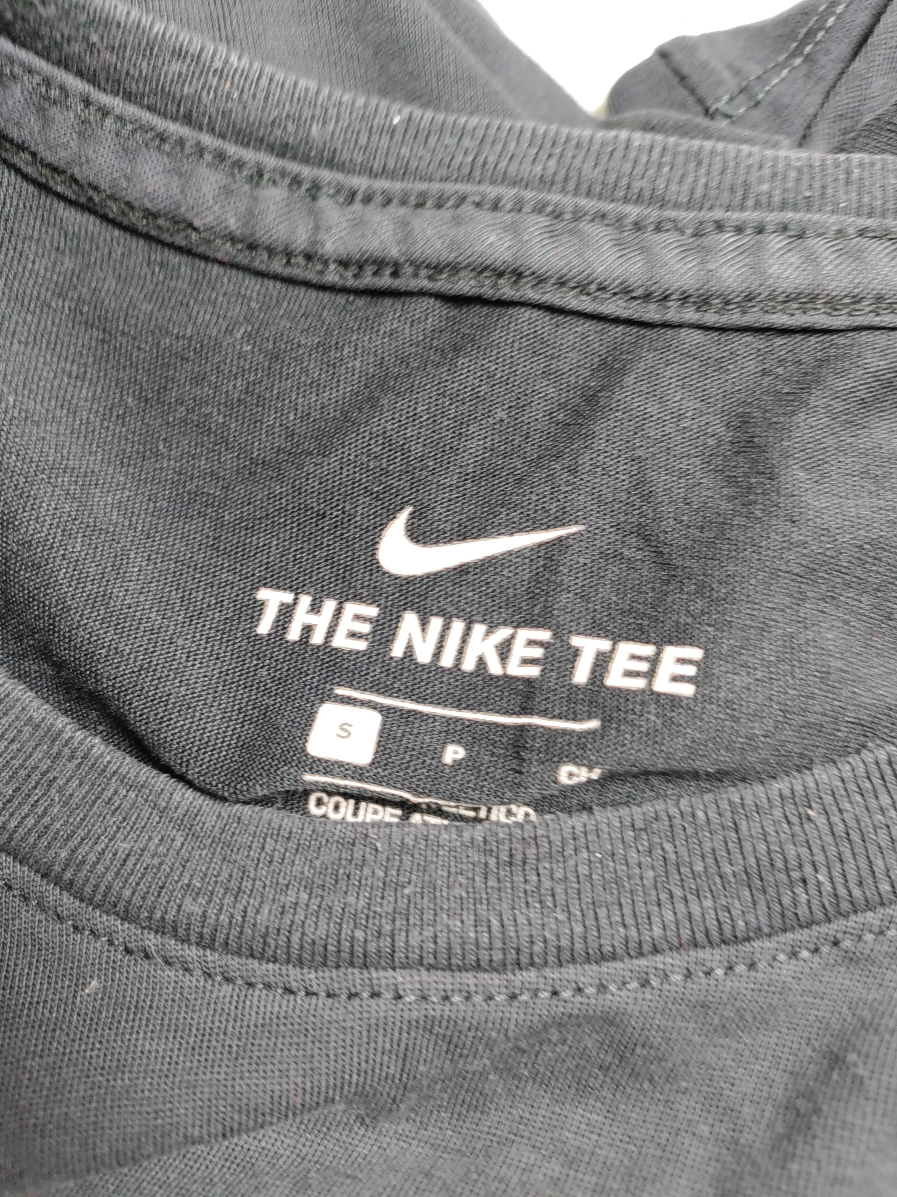 Nike Men's T-Shirt S Black Graphic Cotton with Polyester Basic - Image 5