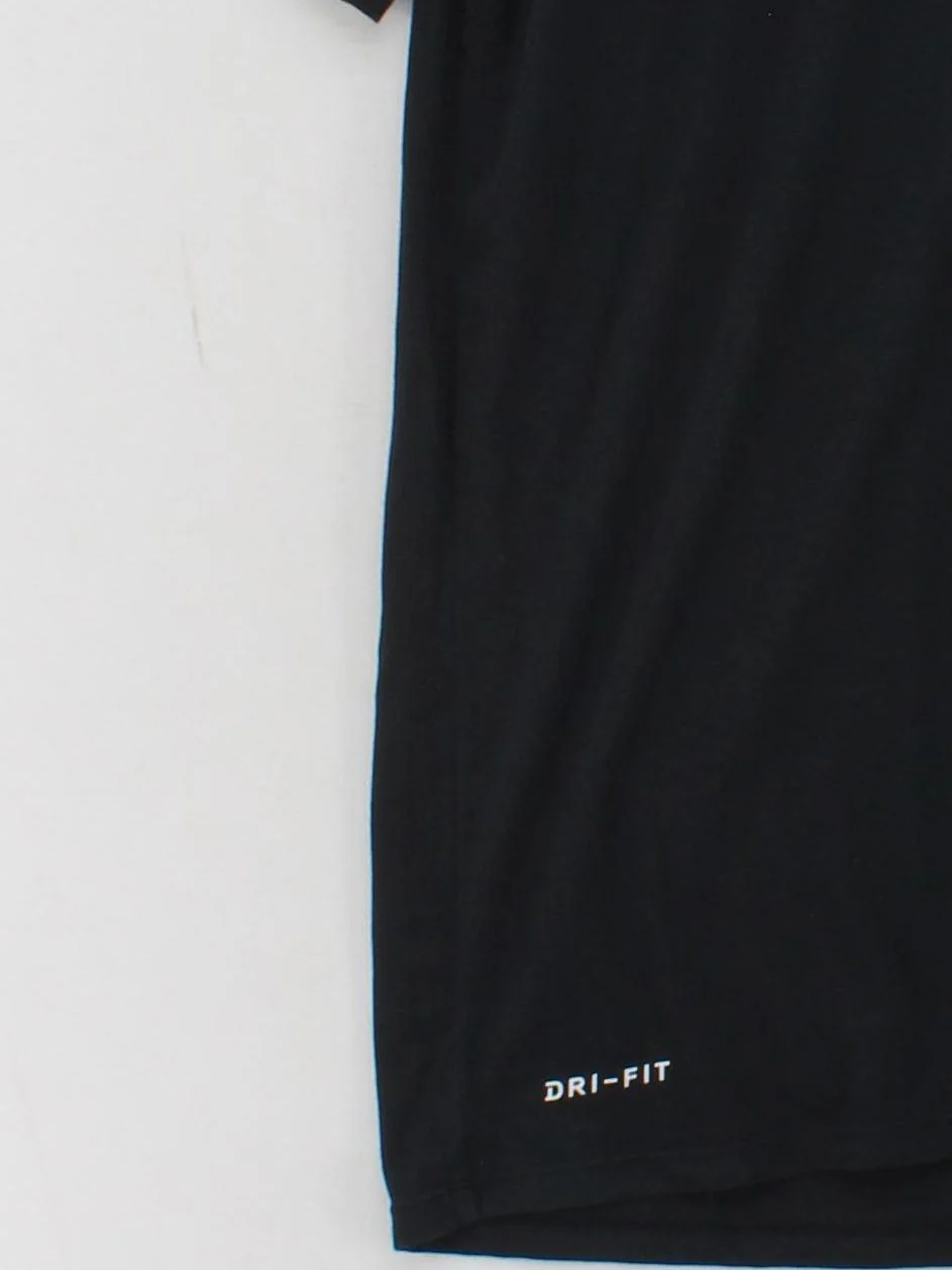 Nike Men's T-Shirt S Black Graphic Cotton with Polyester Round Neck Basic - Image 4