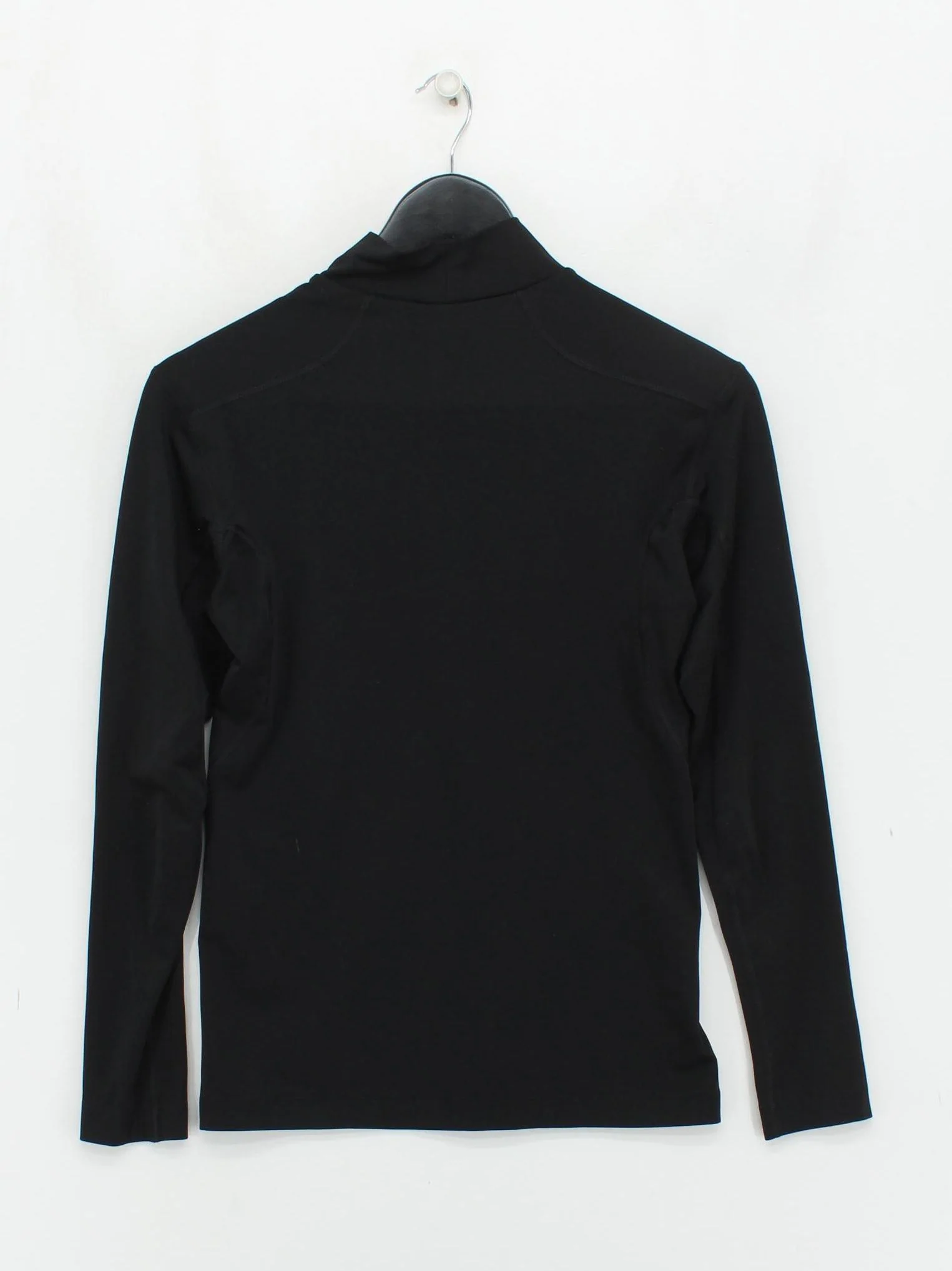 Nike Men's T-Shirt S Black Polyester with Spandex Mock Neck Basic - Image 2