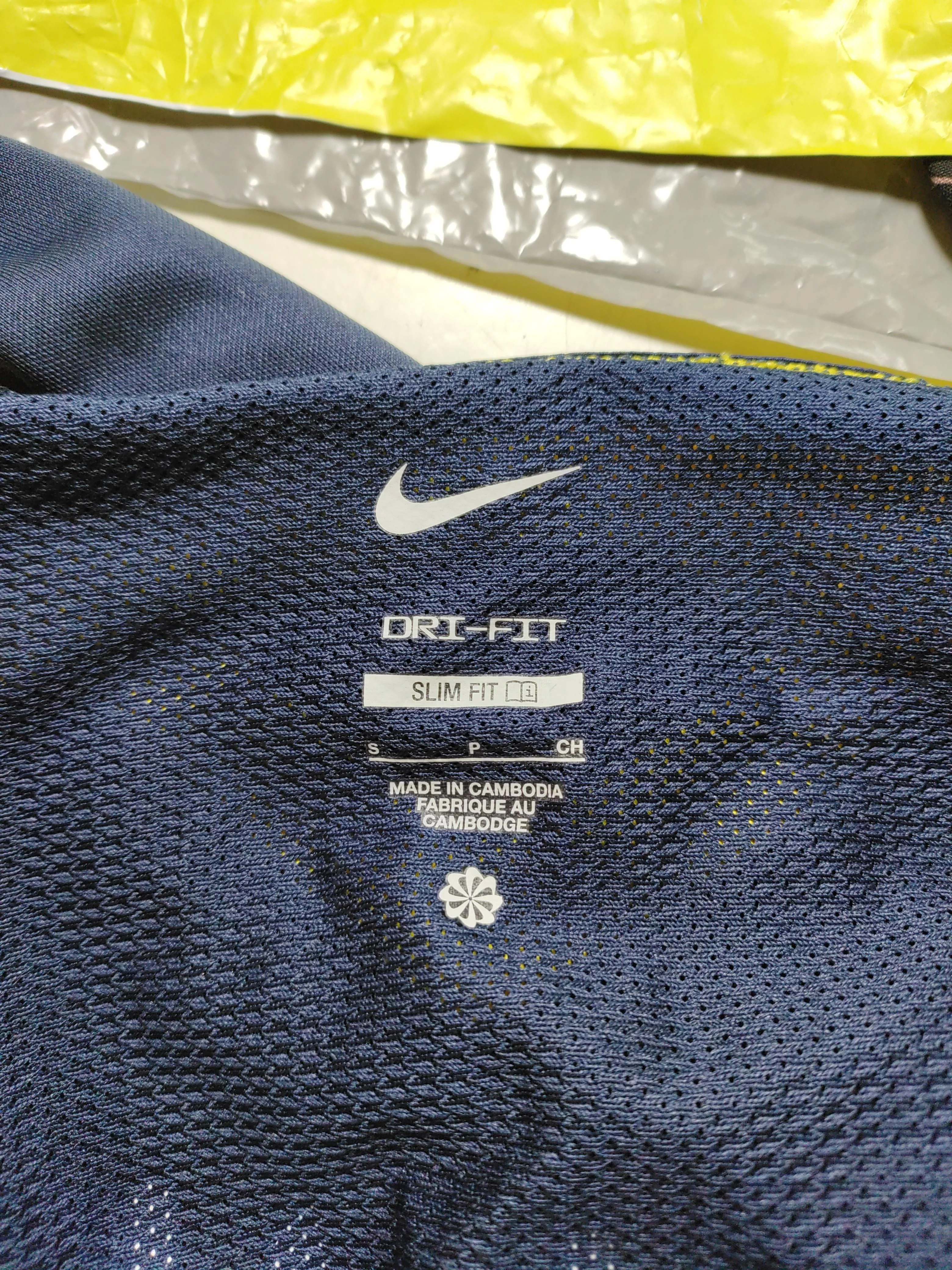 Nike Men's T-Shirt S Blue 100% Other Round Neck Basic - Image 5