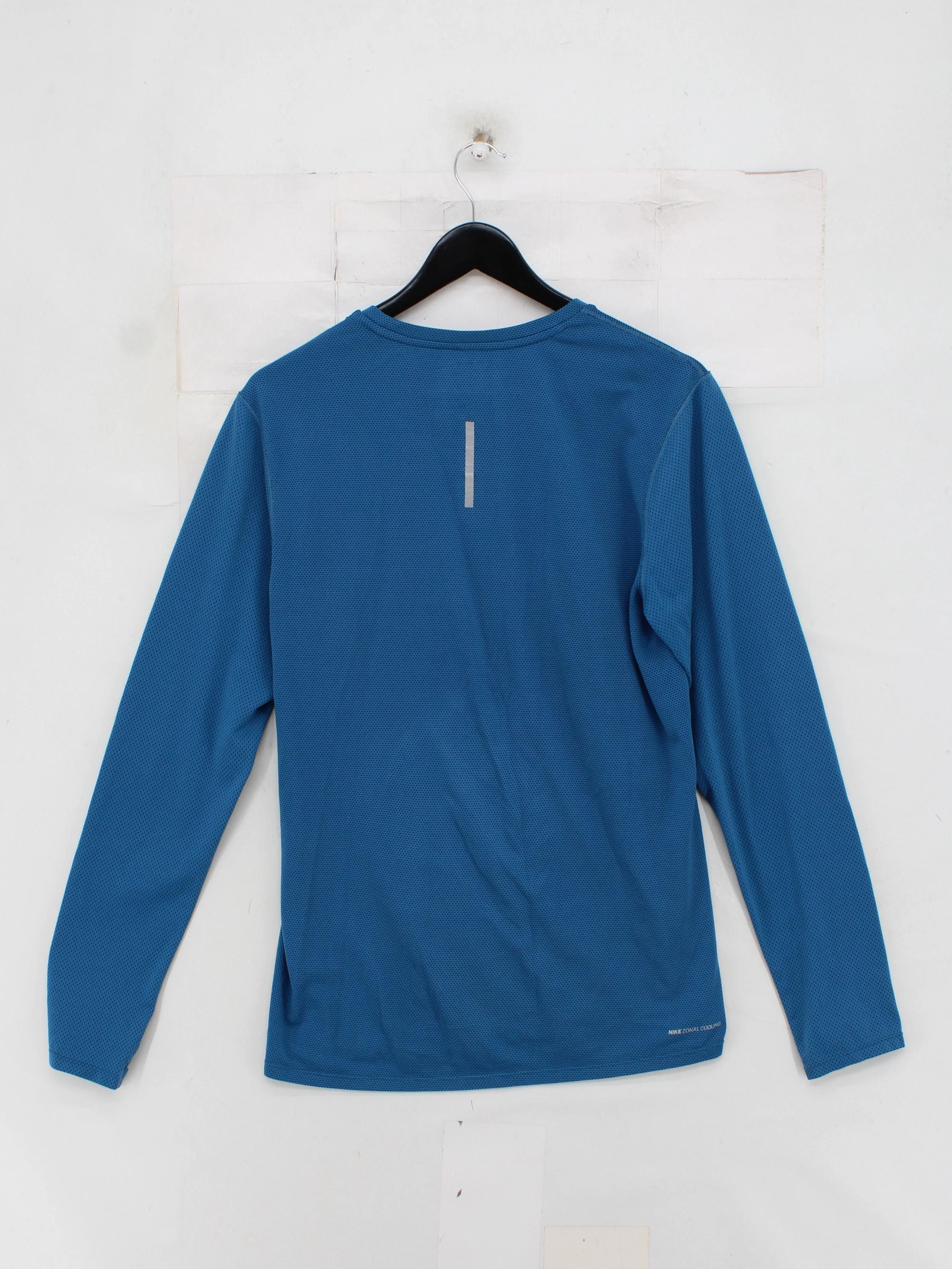 Nike Men's T-Shirt S Blue 100% Polyester Round Neck Basic - Image 2