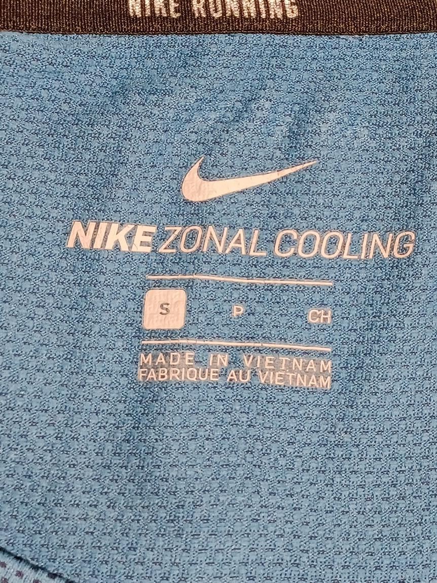 Nike Men's T-Shirt S Blue 100% Polyester Round Neck Basic - Image 5