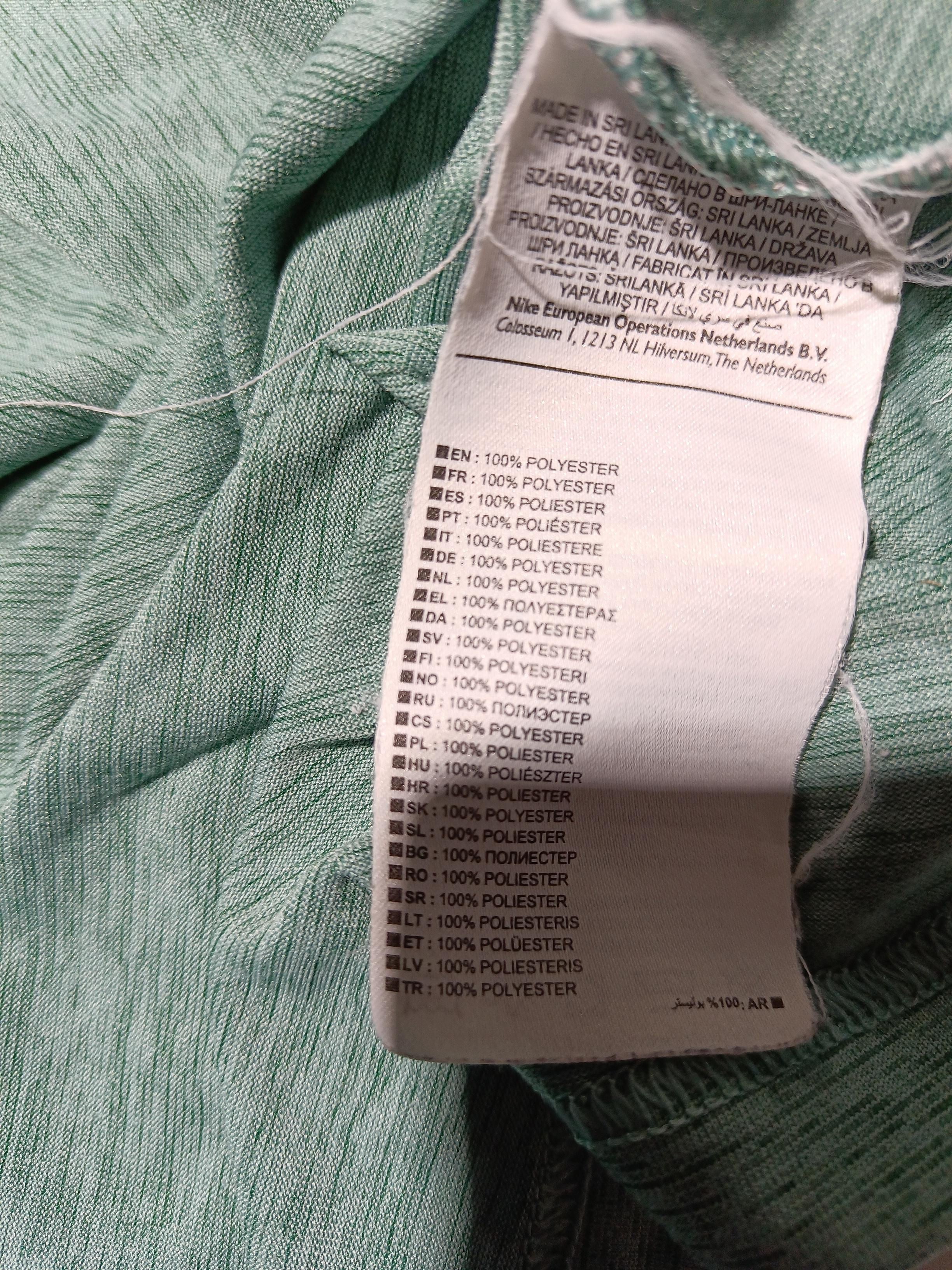 Nike Men's T-Shirt S Green 100% Polyester Round Neck Basic - Image 6
