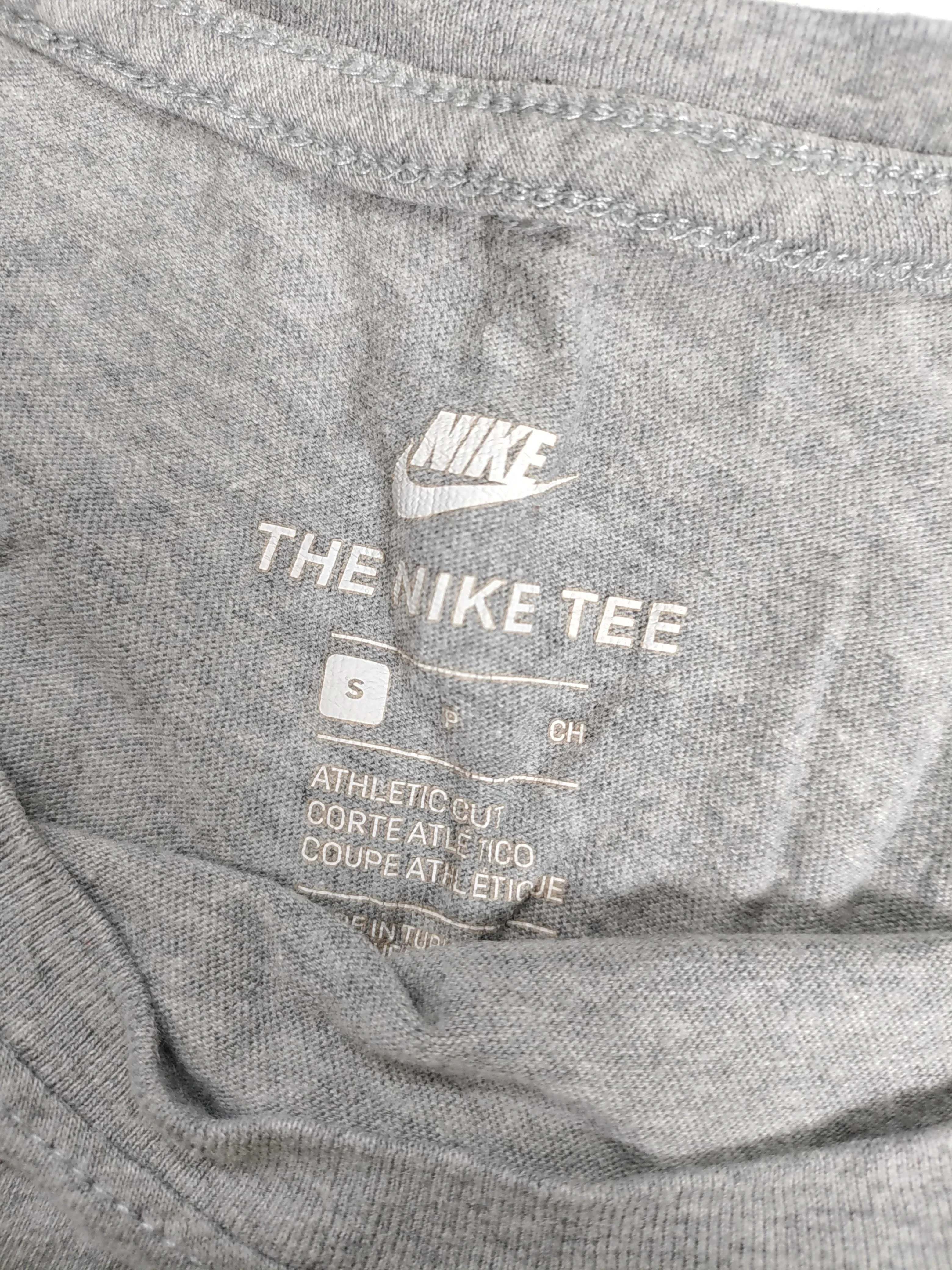 Nike Men's T-Shirt S Grey 100% Cotton Basic - Image 5