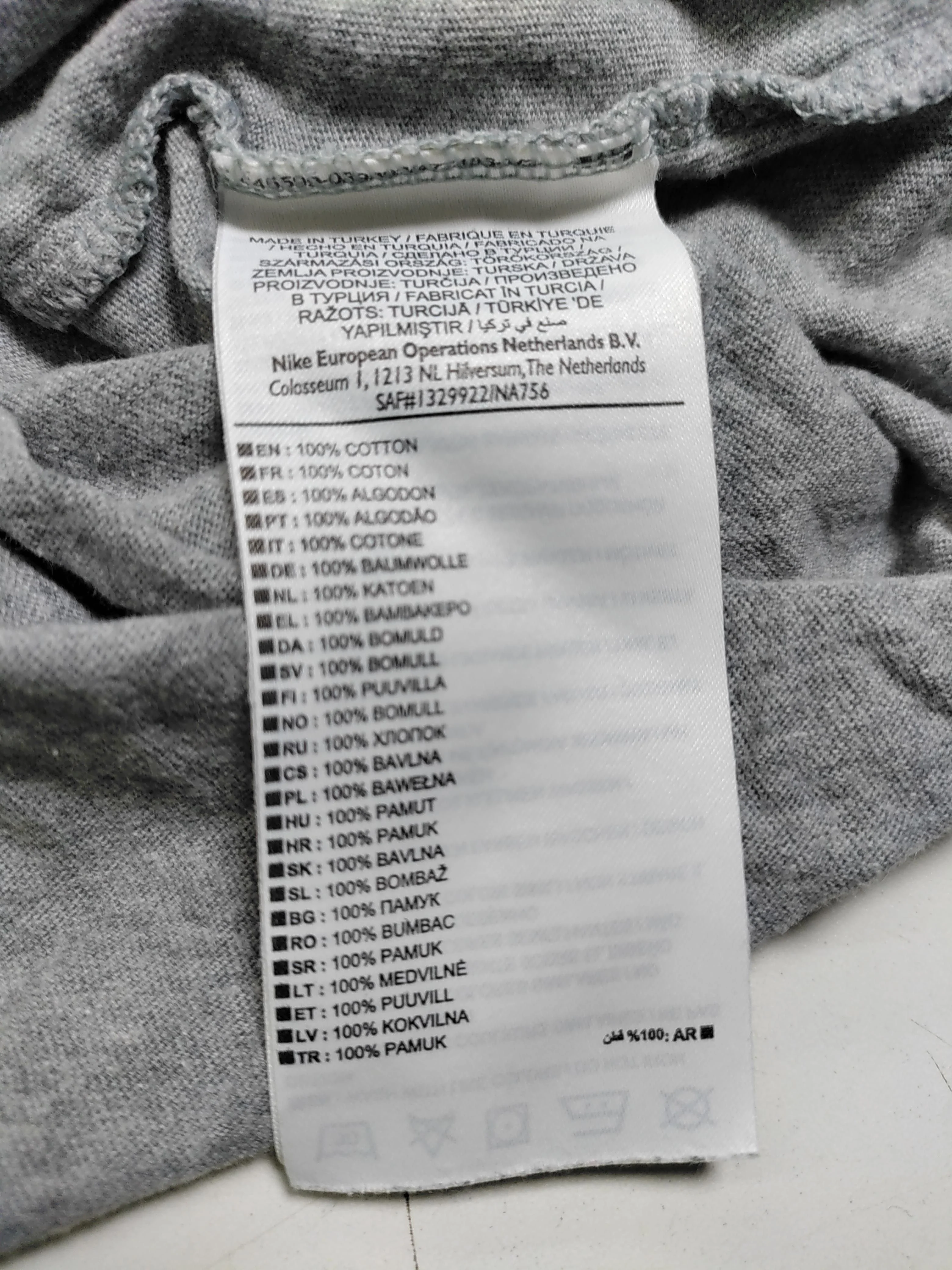 Nike Men's T-Shirt S Grey 100% Cotton Basic - Image 6