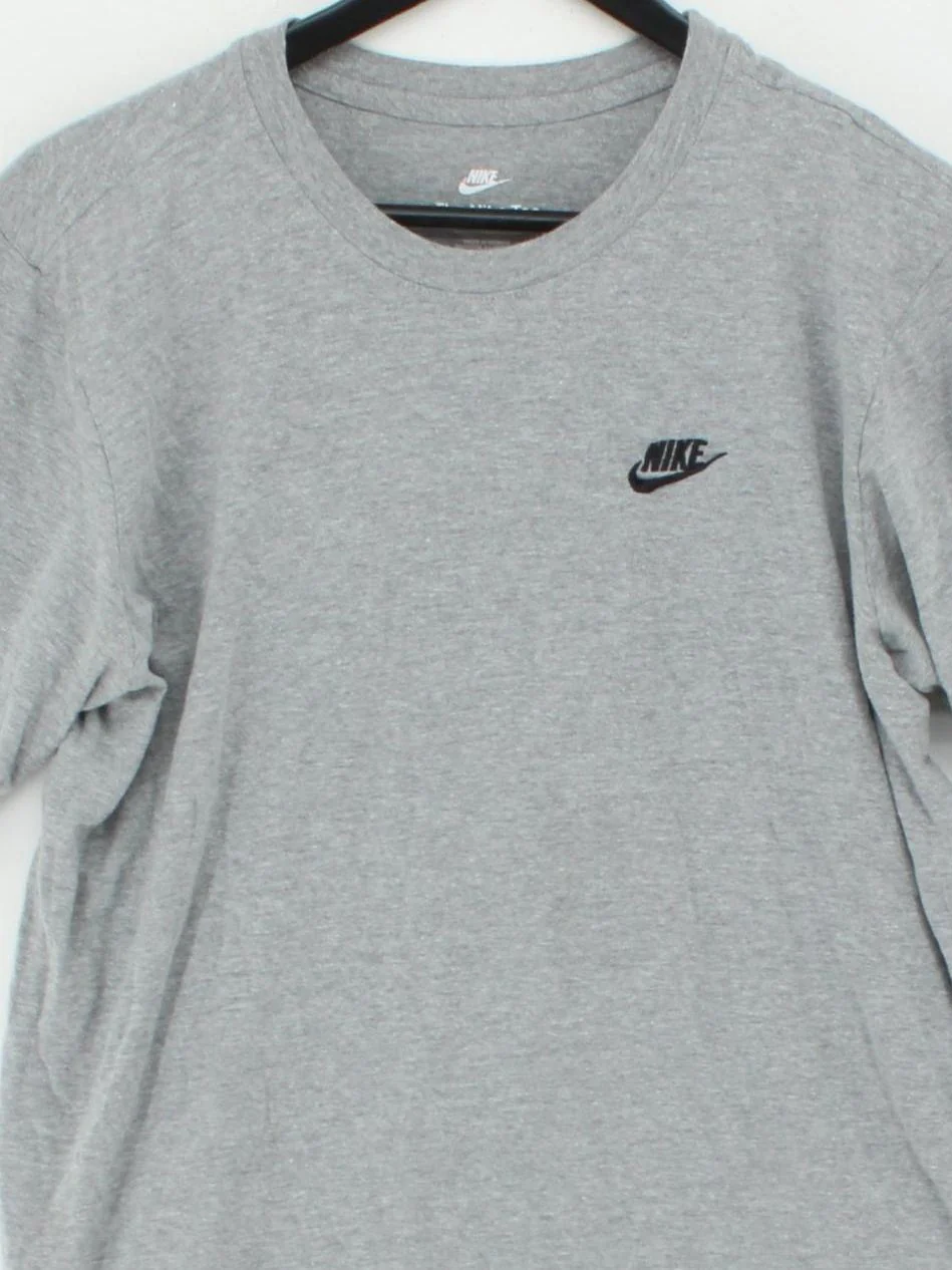 Nike Men's T-Shirt S Grey Cotton with Polyester Basic - Image 3