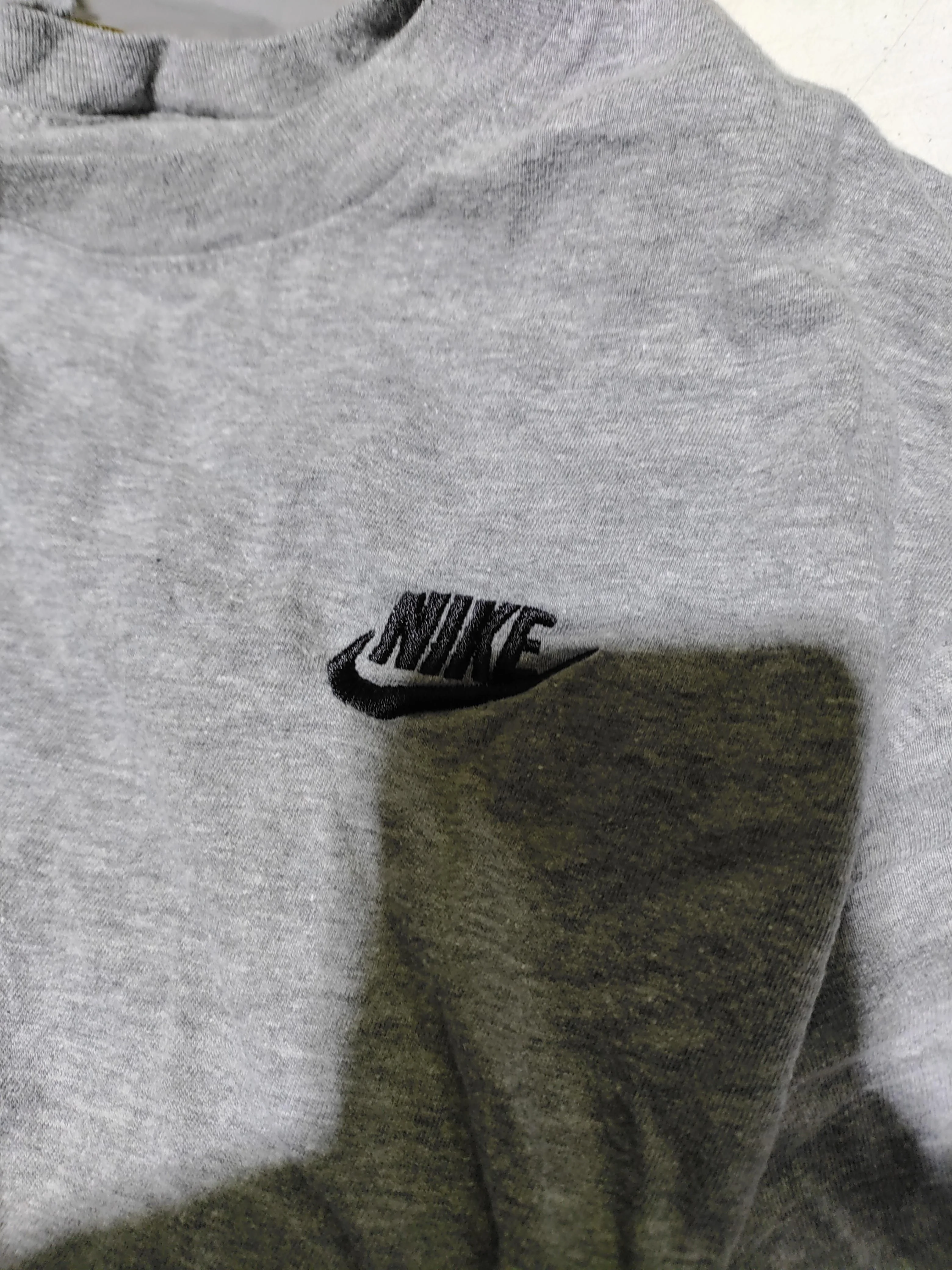 Nike Men's T-Shirt S Grey Cotton with Polyester Basic - Image 6