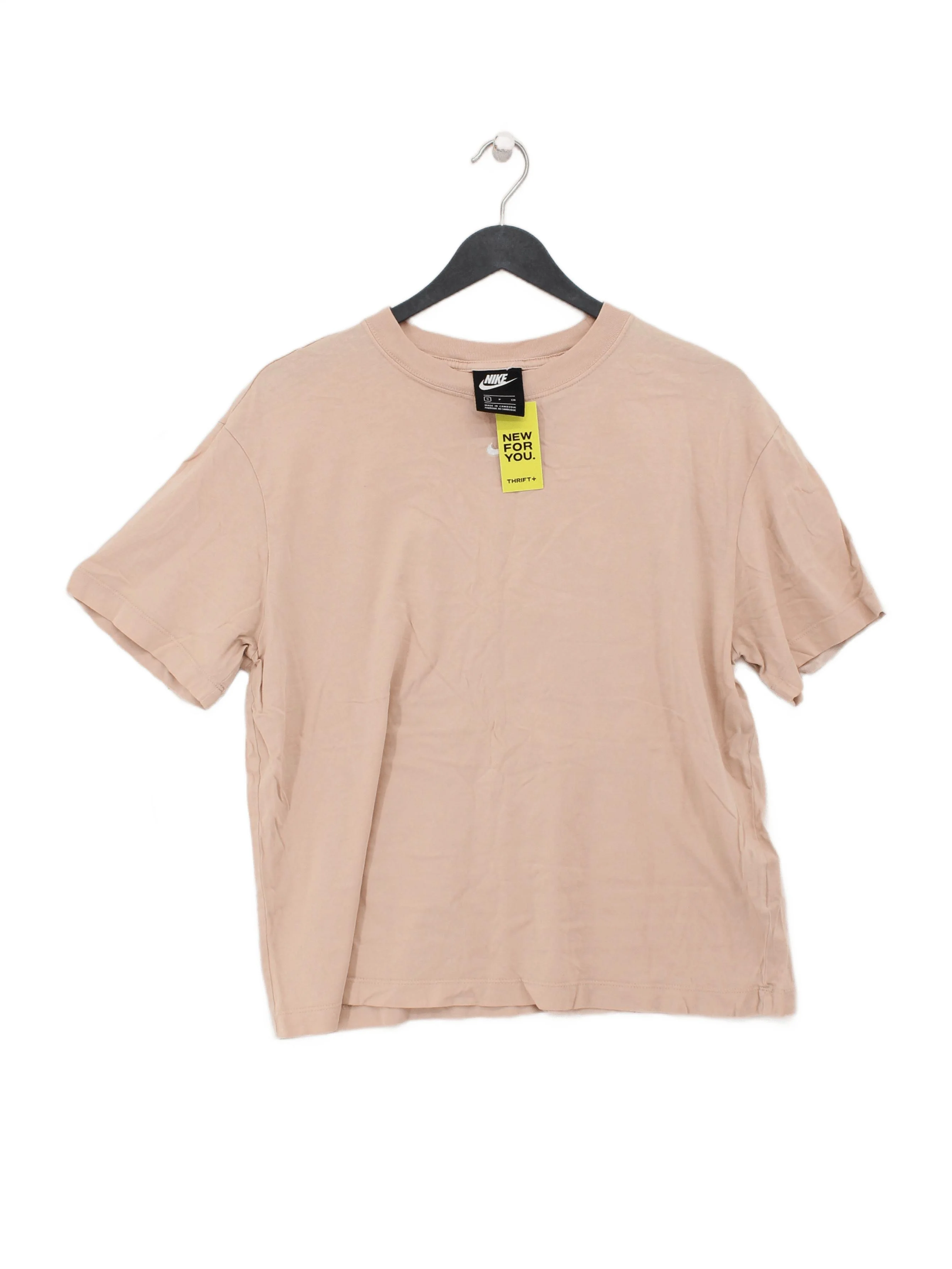 Nike Men's T-Shirt S Tan 100% Cotton Basic