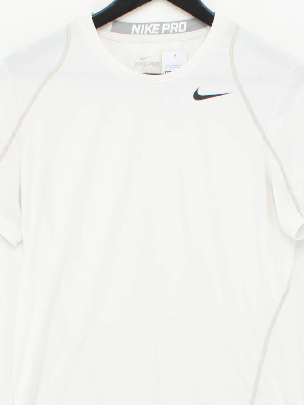 Nike Men's T-Shirt S White Polyester with Spandex Round Neck Basic - Image 3