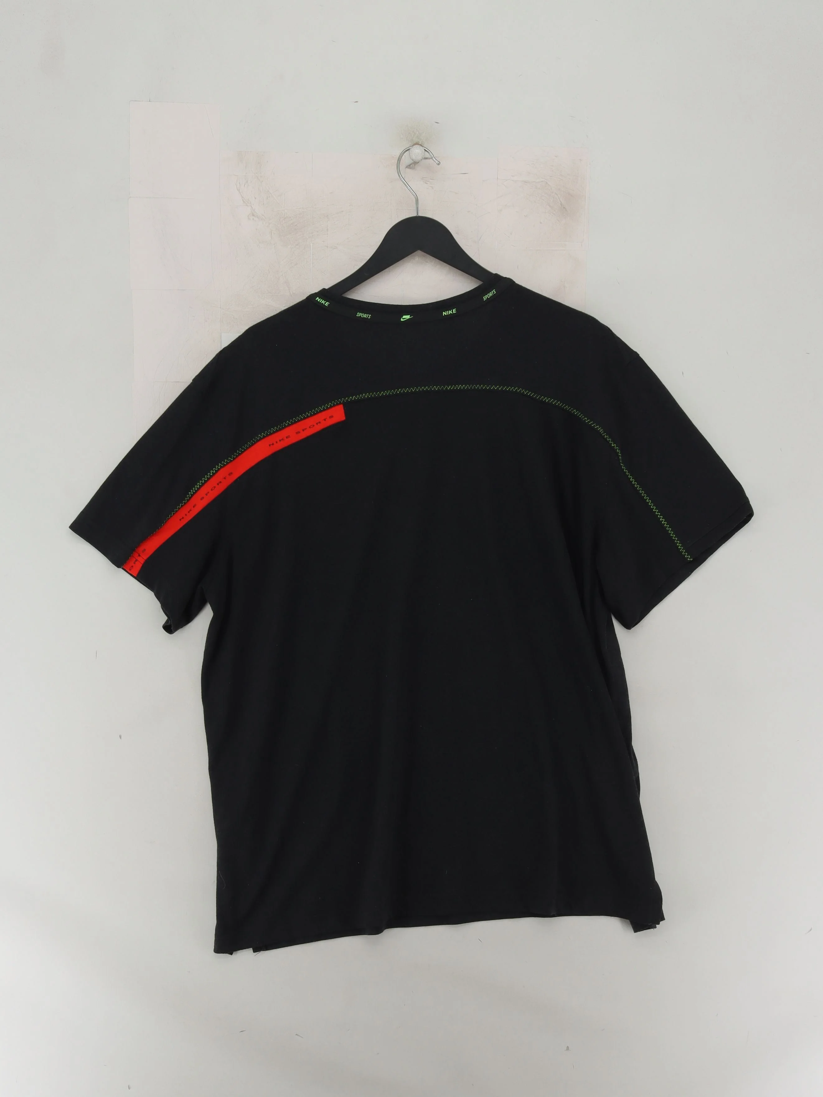 Nike Men's T-Shirt XL Black Polyester with Cotton, Viscose Basic - Image 2