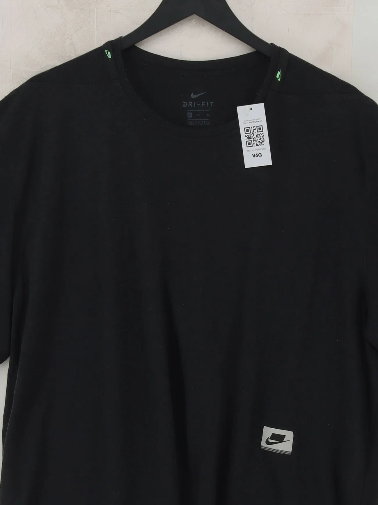 Nike Men's T-Shirt XL Black Polyester with Cotton, Viscose Basic - Image 3