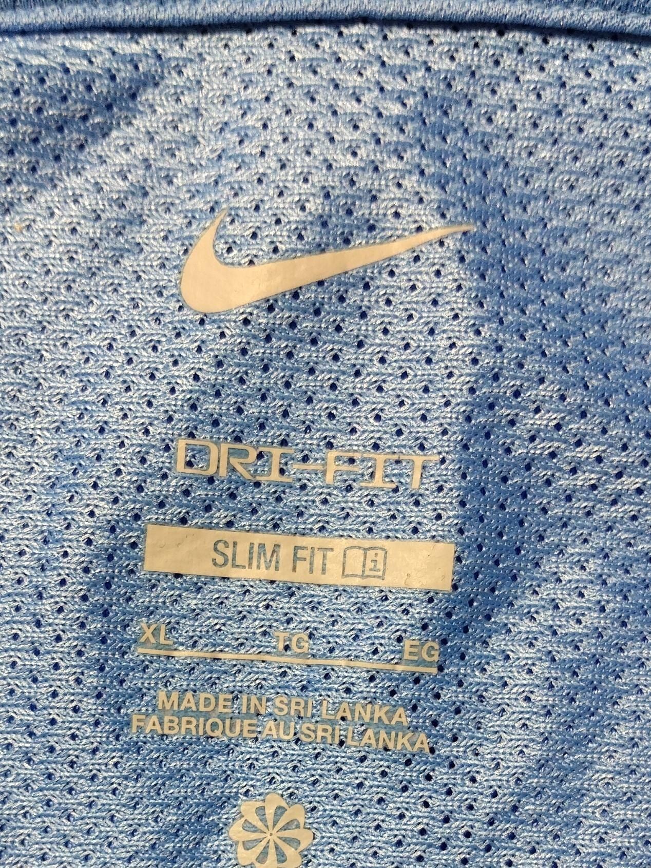 Nike Men's T-Shirt XL Blue 100% Polyester Basic - Image 5
