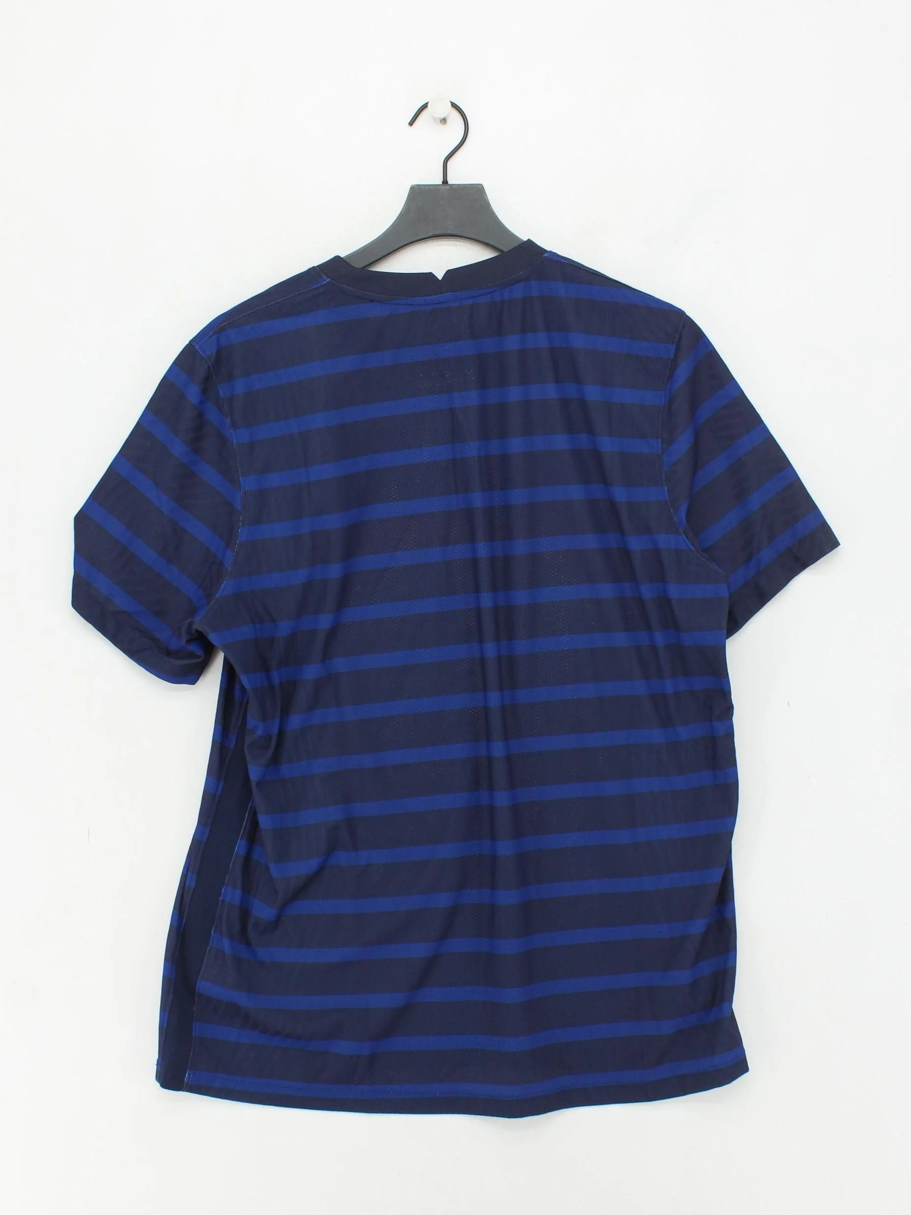 Nike Men's T-Shirt XL Blue Striped 100% Polyester Round Neck Basic - Image 2