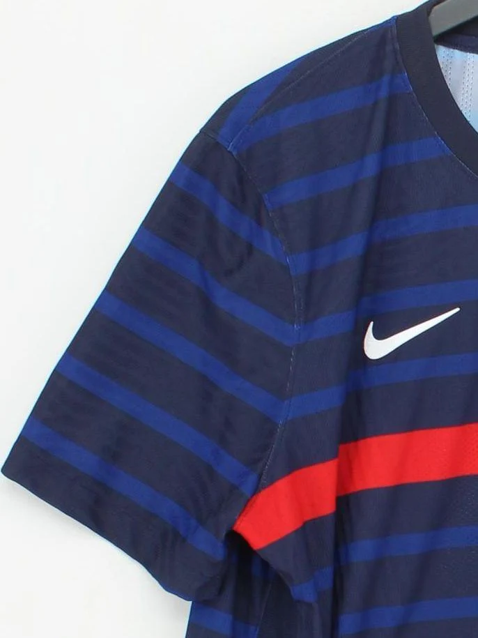 Nike Men's T-Shirt XL Blue Striped 100% Polyester Round Neck Basic - Image 4