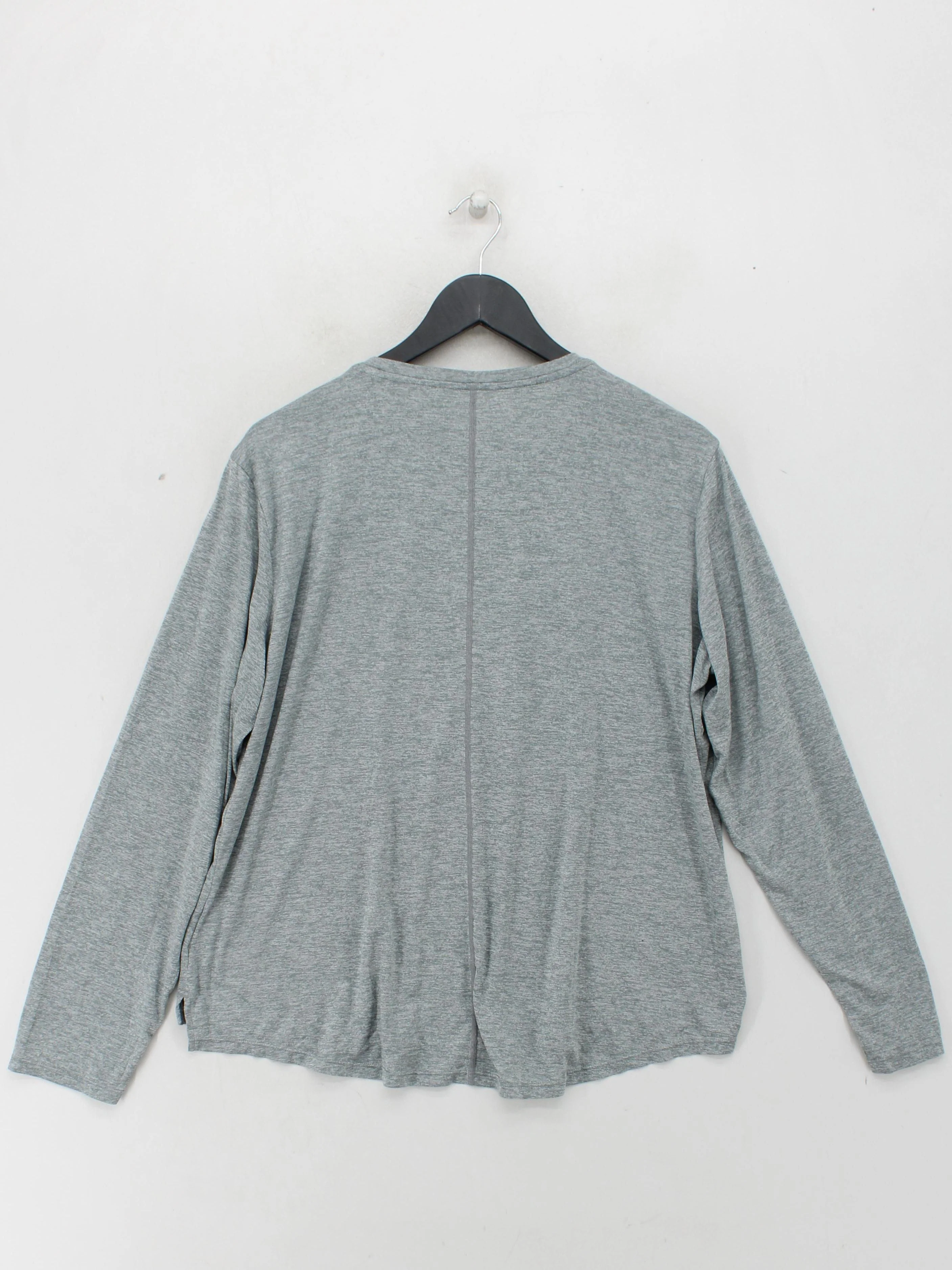 Nike Men's T-Shirt XL Grey 100% Polyester Round Neck Basic - Image 2