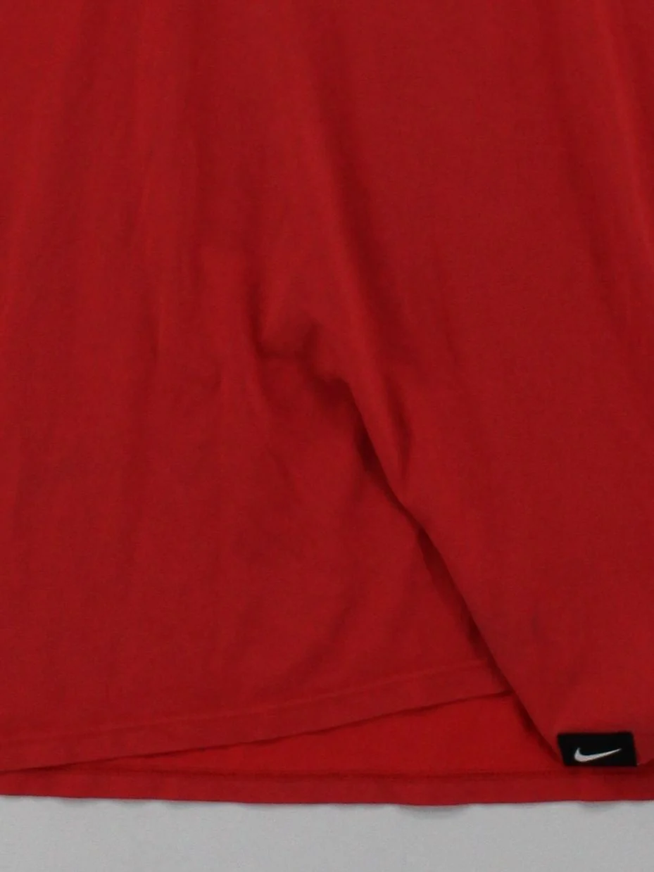 Nike Men's T-Shirt XL Red Graphic Cotton with Polyester Round Neck Basic - Image 4