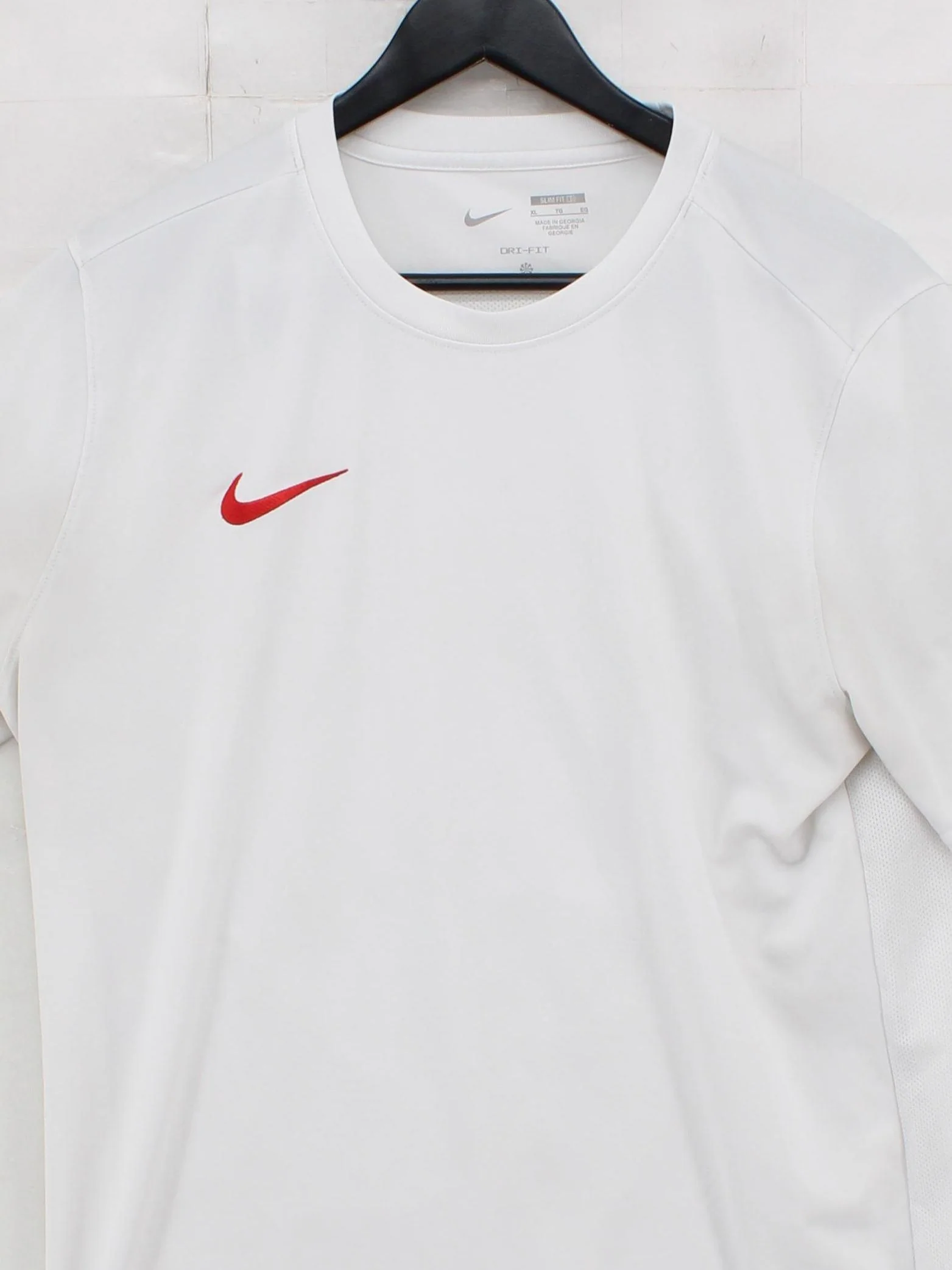 Nike Men's T-Shirt XL White 100% Polyester Round Neck Basic - Image 3