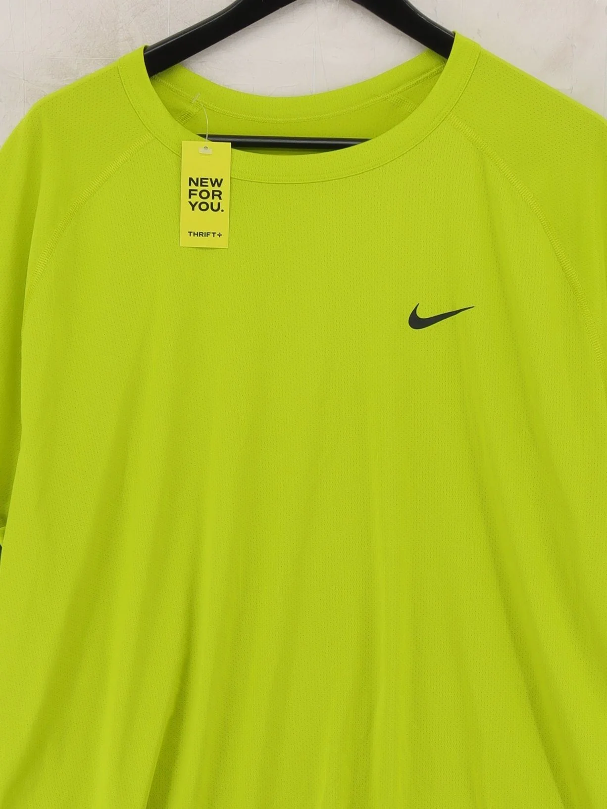 Nike Men's T-Shirt XL Yellow Polyester with Elastane Round Neck Basic - Image 3