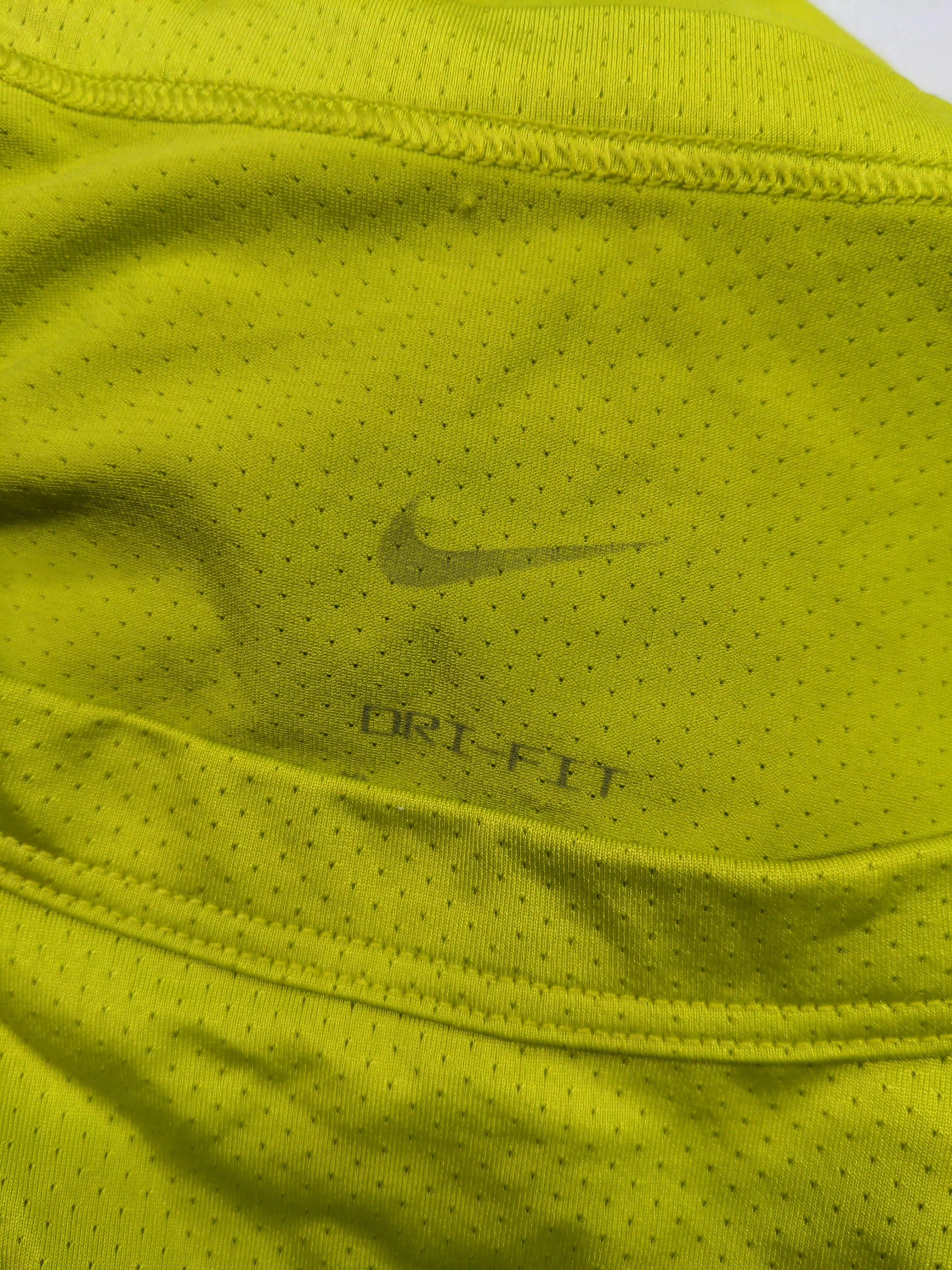 Nike Men's T-Shirt XL Yellow Polyester with Elastane Round Neck Basic - Image 5