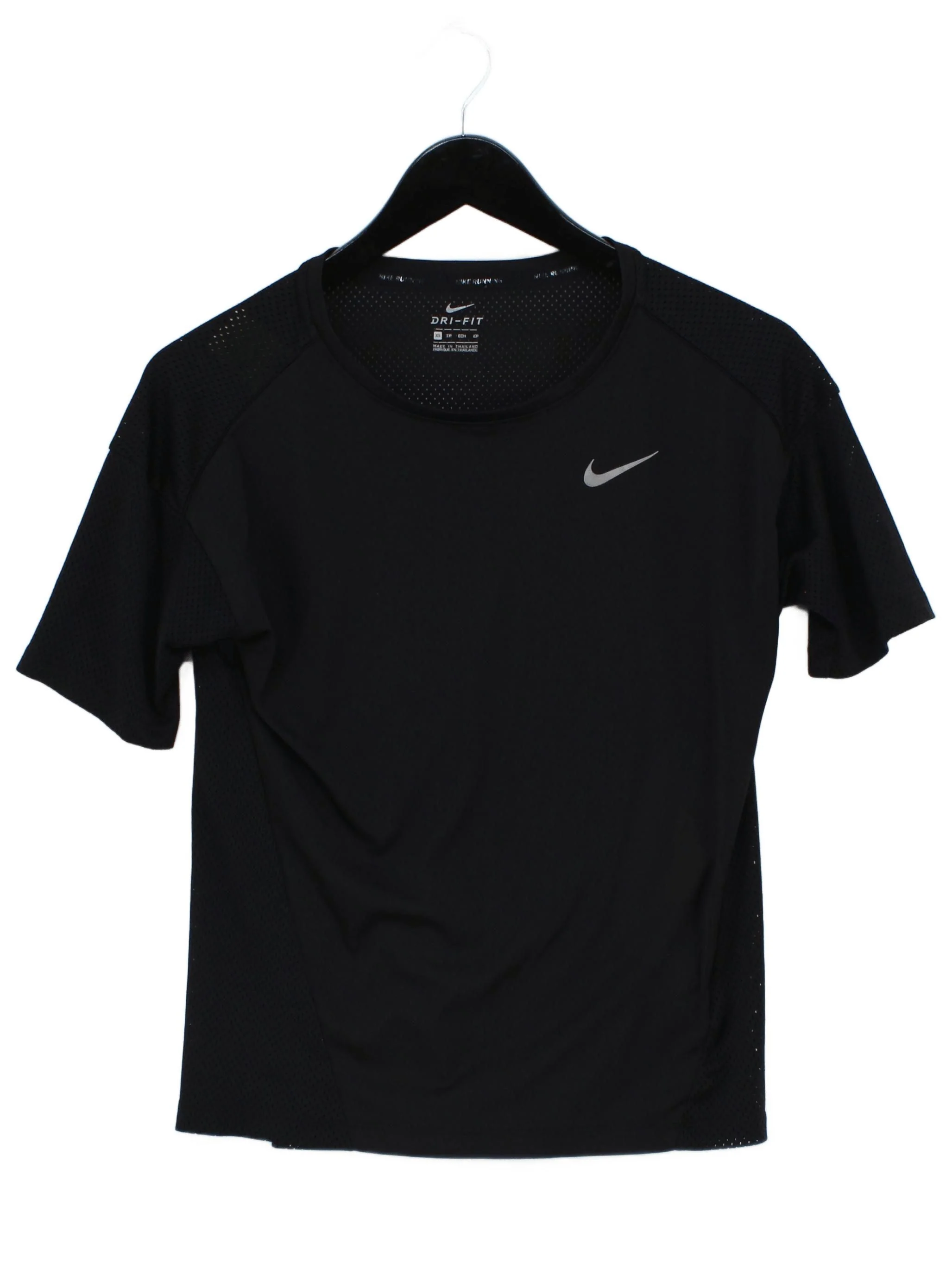 Nike Men's T-Shirt XS Black 100% Polyester Round Neck Basic