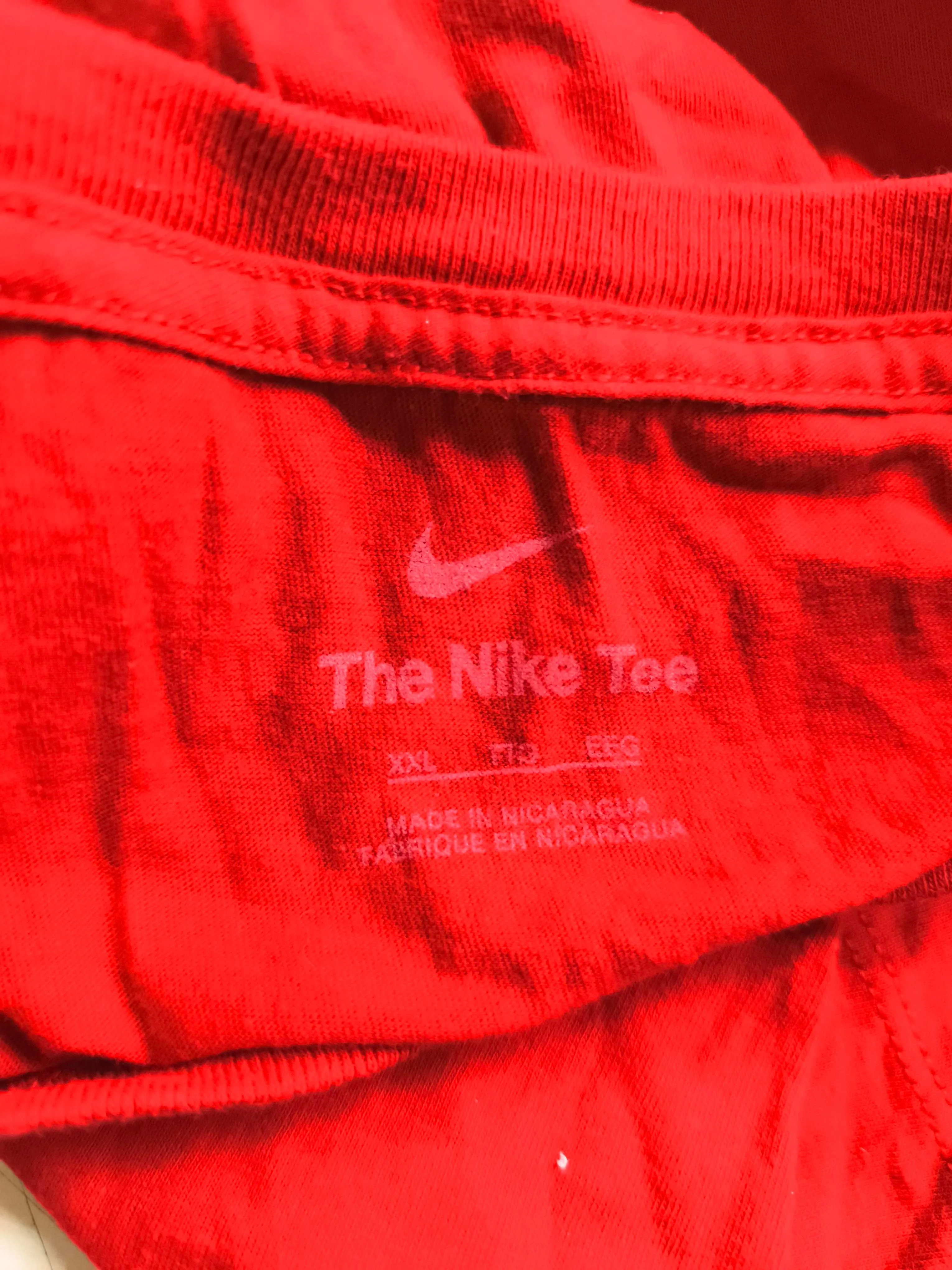 Nike Men's T-Shirt XXL Red Graphic 100% Cotton Basic - Image 5