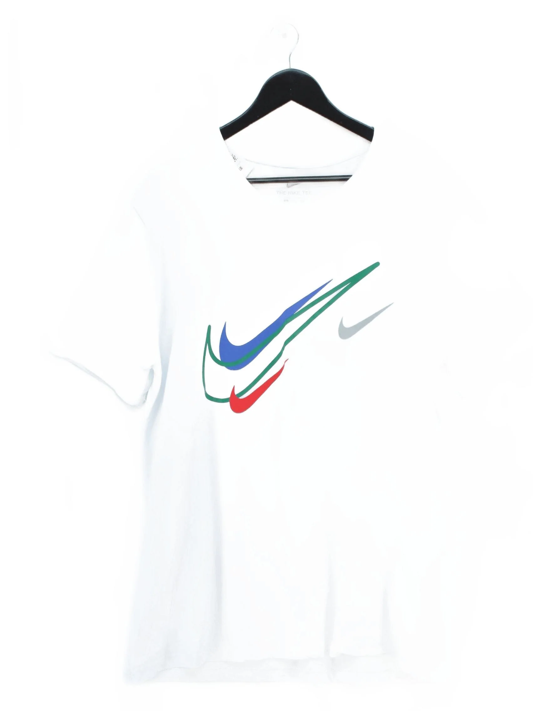 Nike Men's T-Shirt XXL White Graphic Polyester with Cotton, Viscose Basic