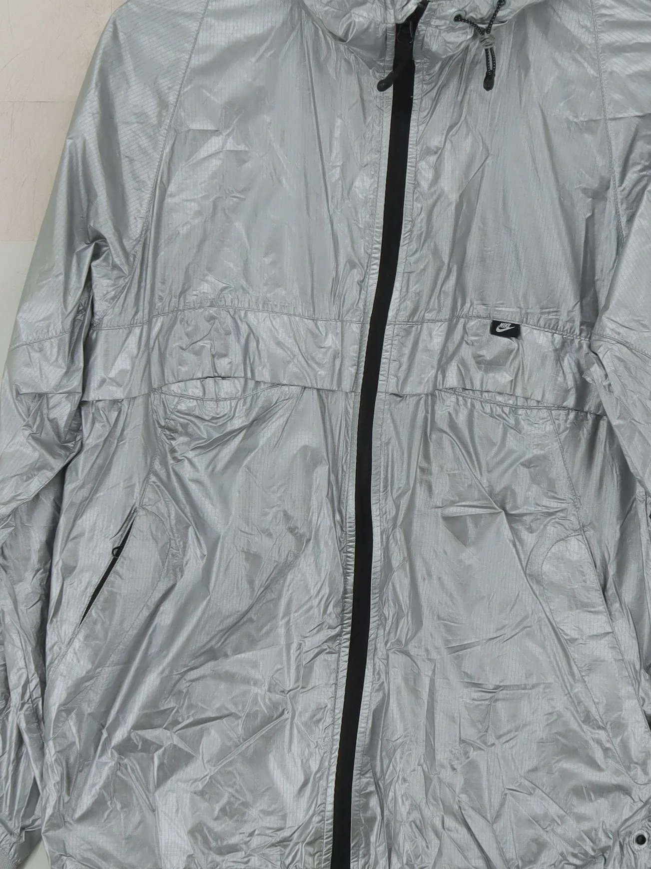 Nike Rain Coat jacket silver - Image 3