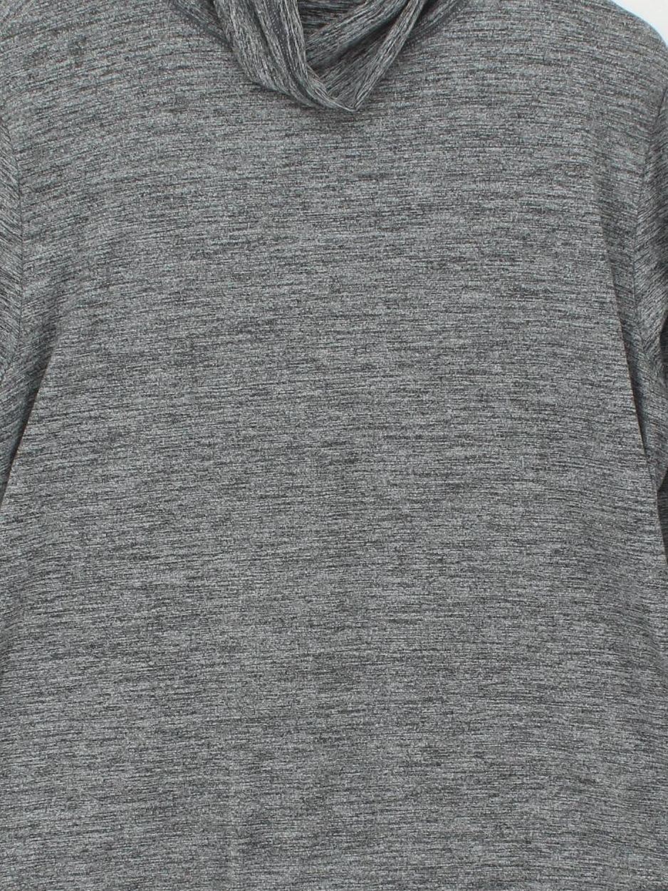 Nike Women's Hoodie L Grey Polyester with Elastane Pullover - Image 3