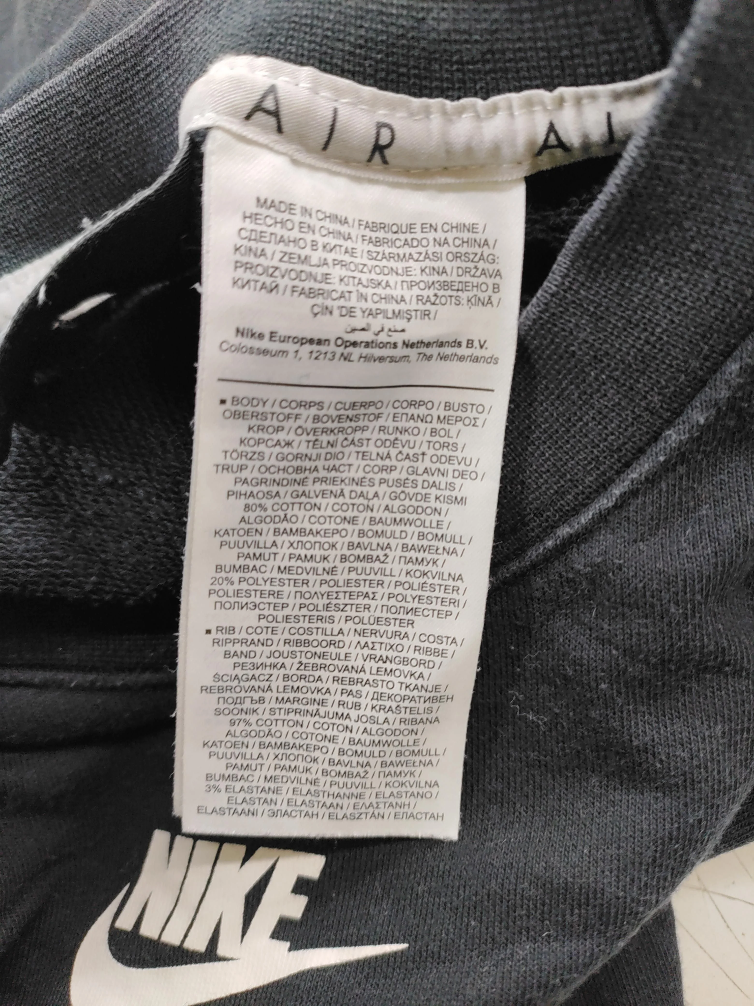 Nike Women's Hoodie M Black Cotton with Polyester, Elastane Pullover - Image 8