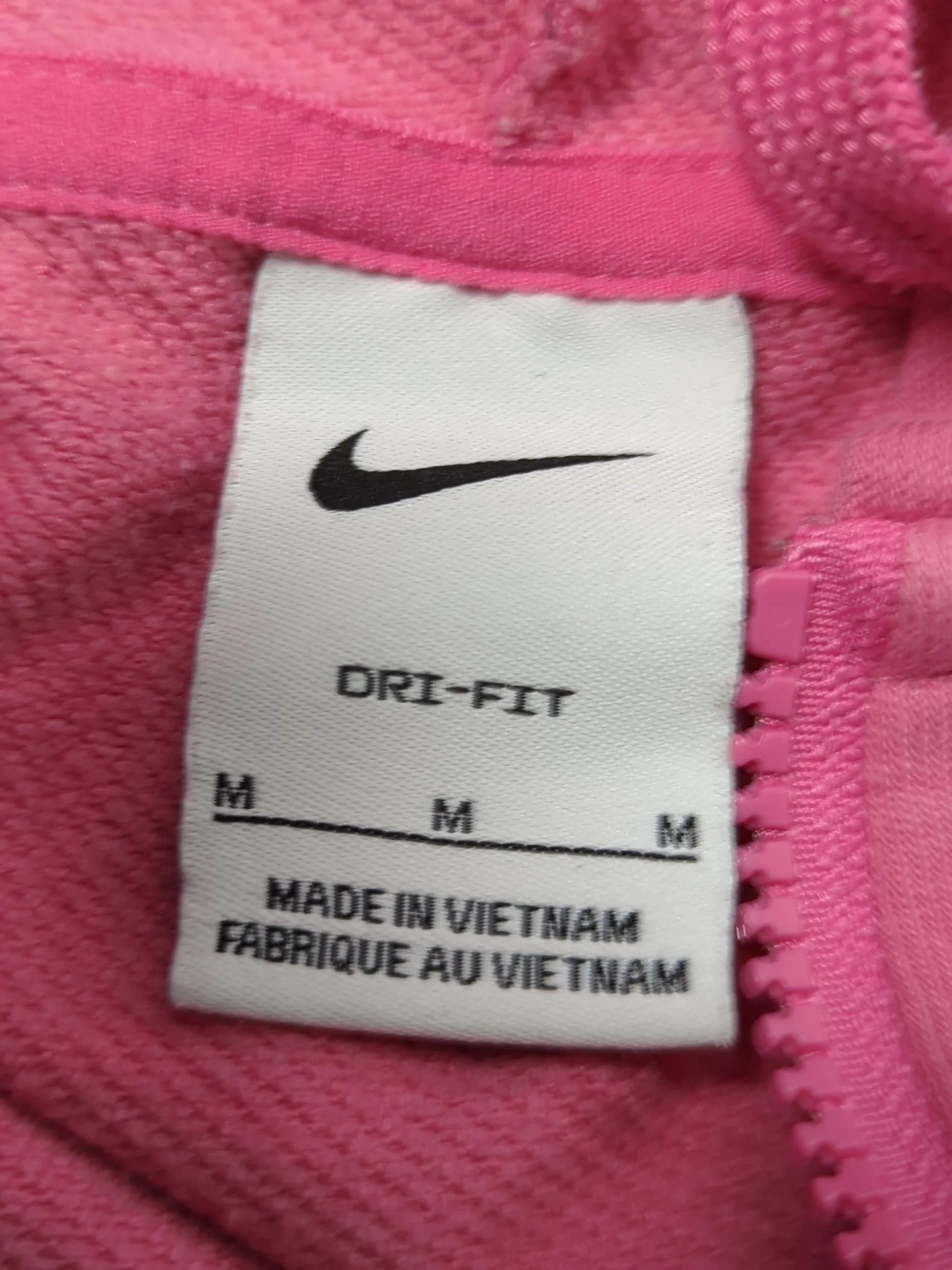 Nike Women's Hoodie M Pink Cotton with Polyester Pullover - Image 7