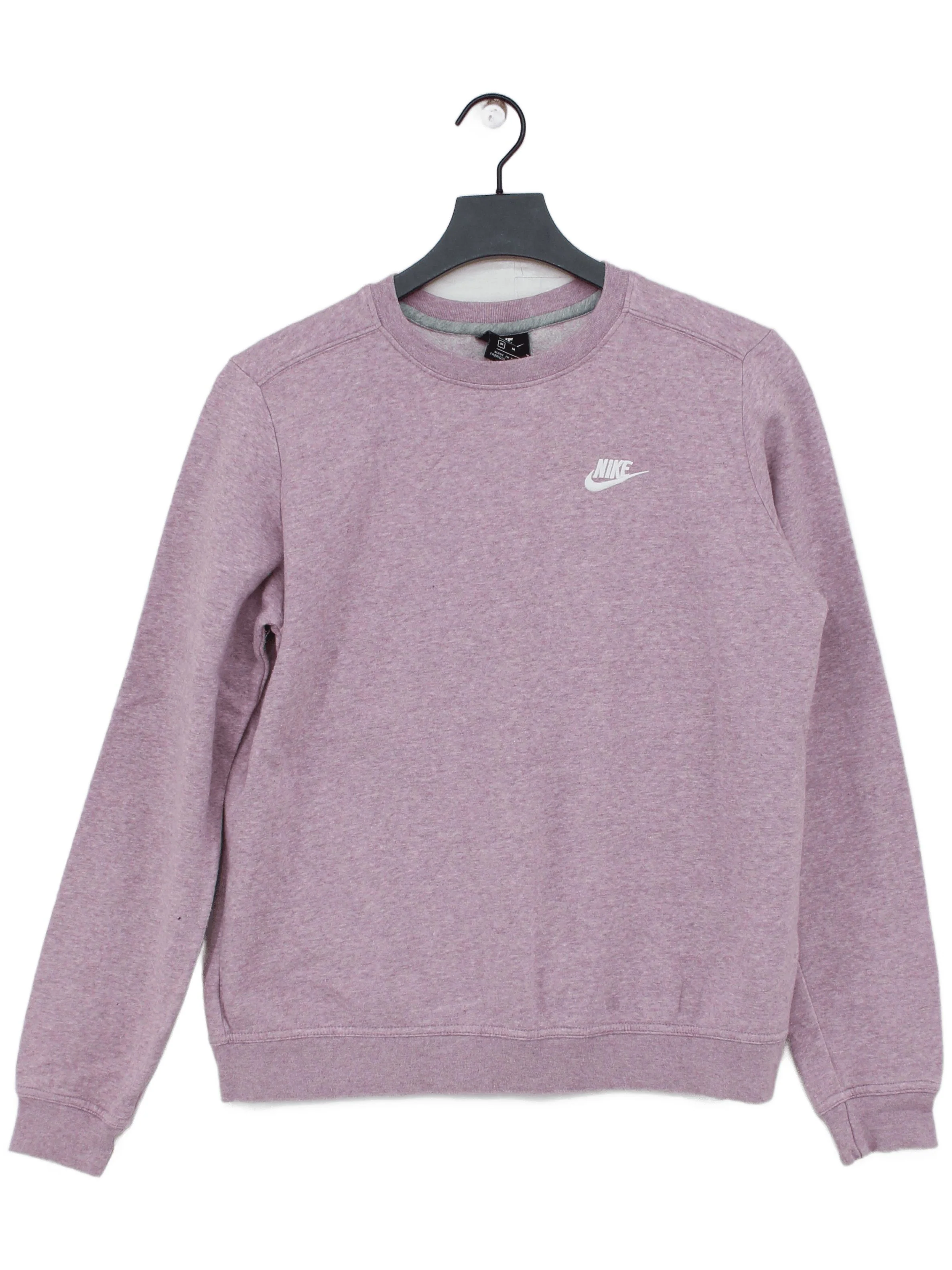 Nike Women's Hoodie M Purple Cotton with Viscose, Polyester Pullover