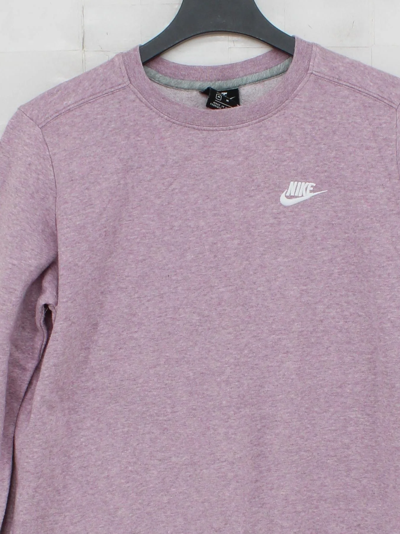 Nike Women's Hoodie M Purple Cotton with Viscose, Polyester Pullover - Image 3