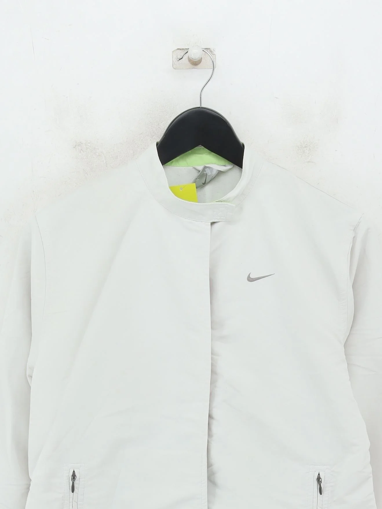 Nike Women's Hoodie M White Polyester with Cotton, Nylon Full Zip - Image 3