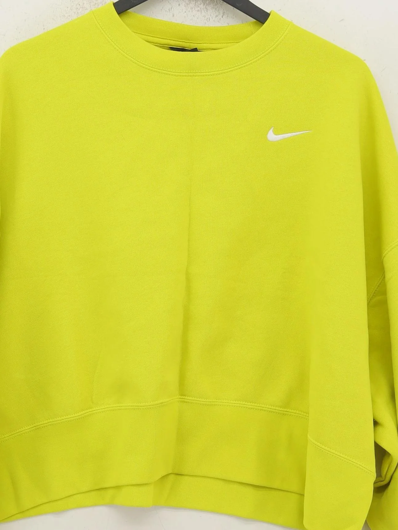 Nike Women's Hoodie M Yellow Cotton with Polyester Pullover - Image 3