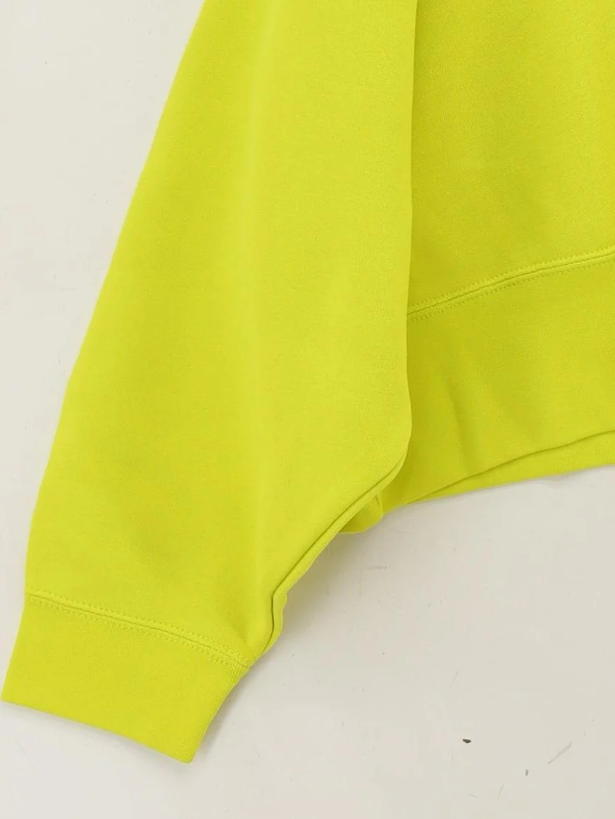 Nike Women's Hoodie M Yellow Cotton with Polyester Pullover - Image 4