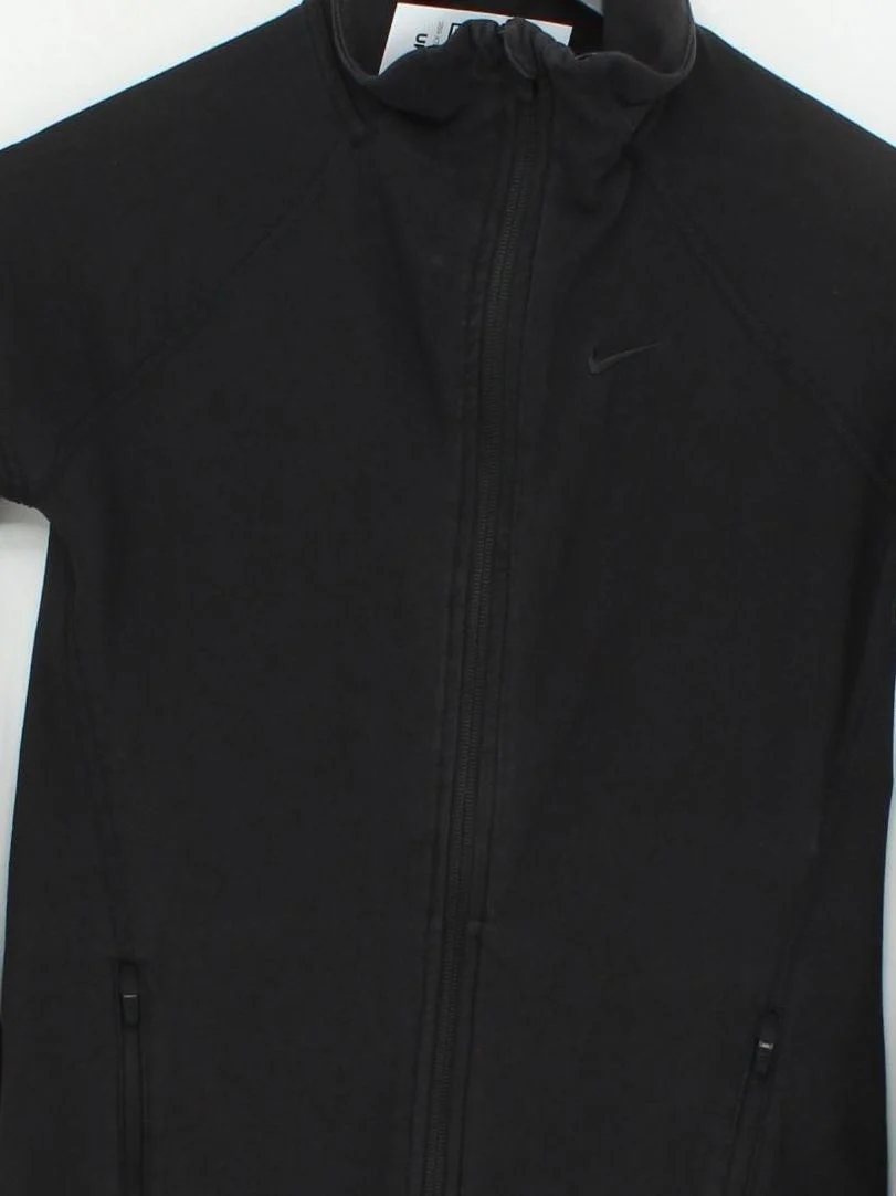 Nike Women's Hoodie S Black 100% Polyester Full Zip - Image 3