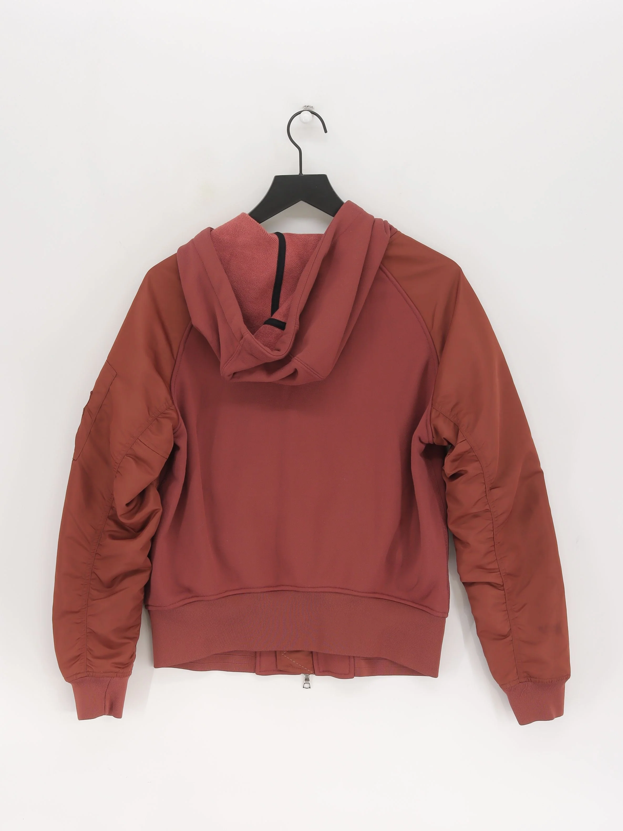 Nike Women's Hoodie S Brown Cotton with Nylon, Polyester Pullover - Image 2