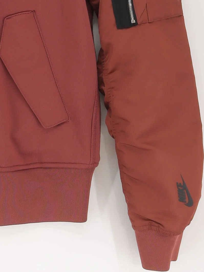 Nike Women's Hoodie S Brown Cotton with Nylon, Polyester Pullover - Image 4