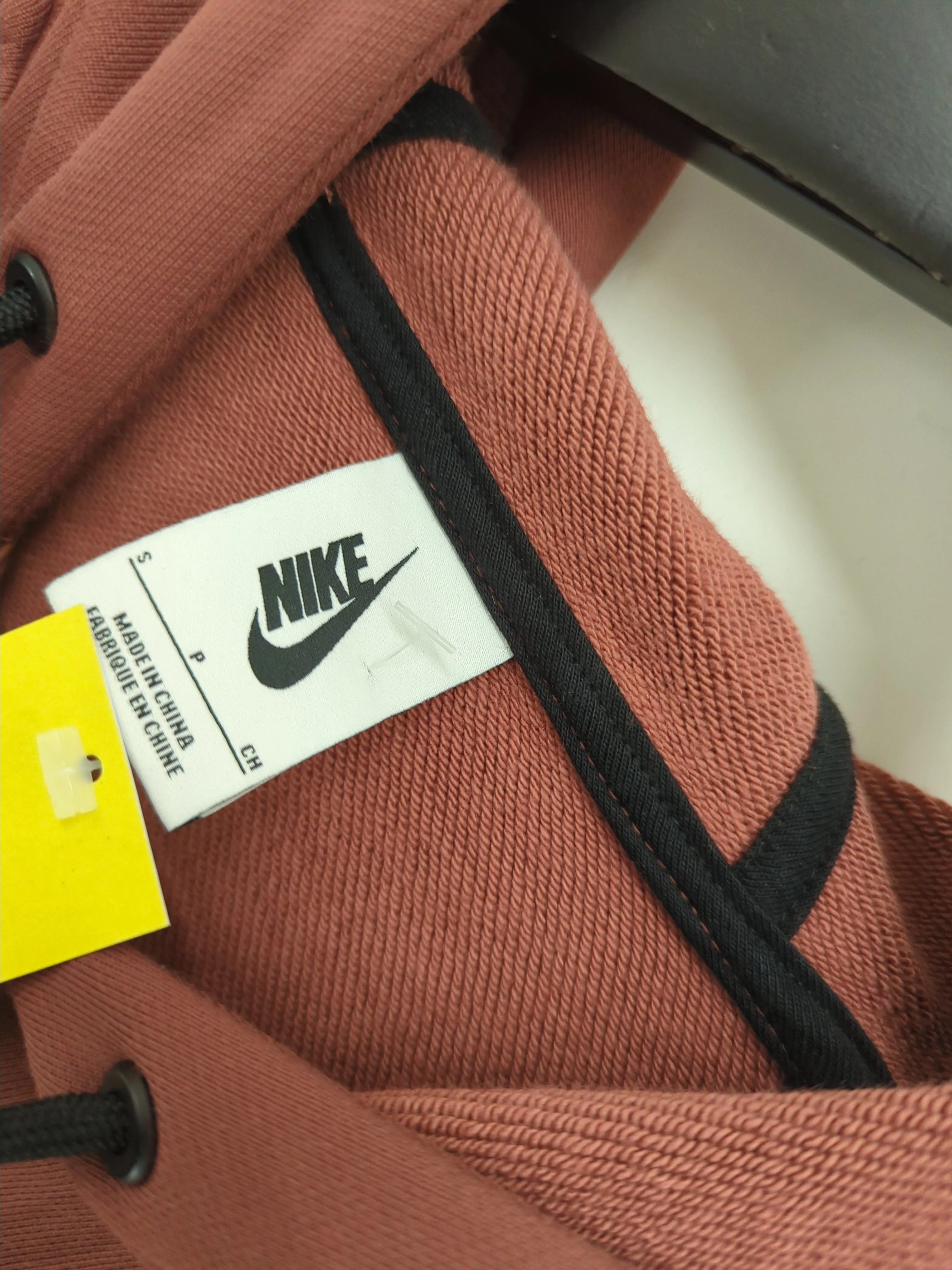 Nike Women's Hoodie S Brown Cotton with Nylon, Polyester Pullover - Image 6