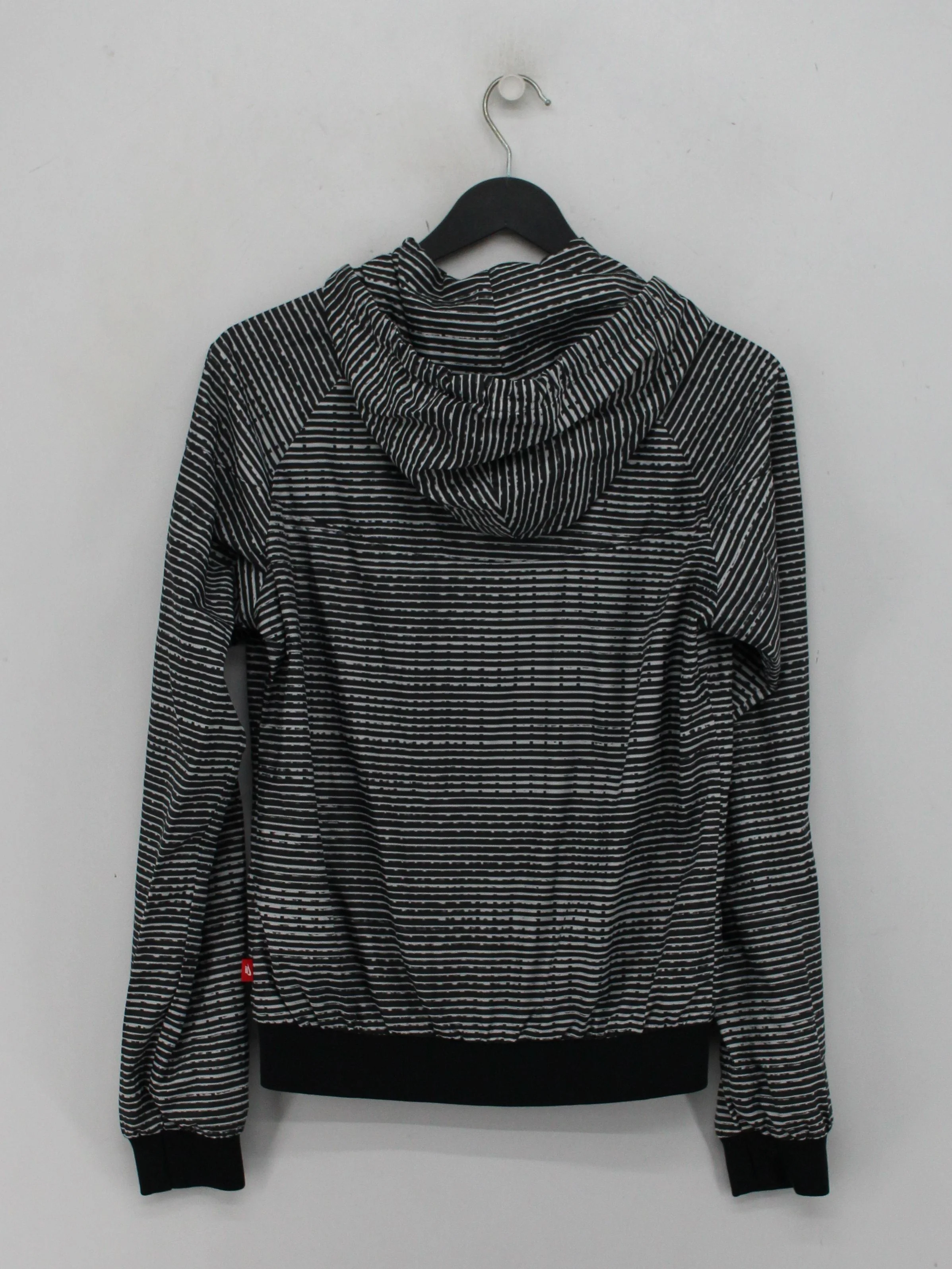 Nike Women's Hoodie S Grey Striped 100% Polyester Pullover - Image 2