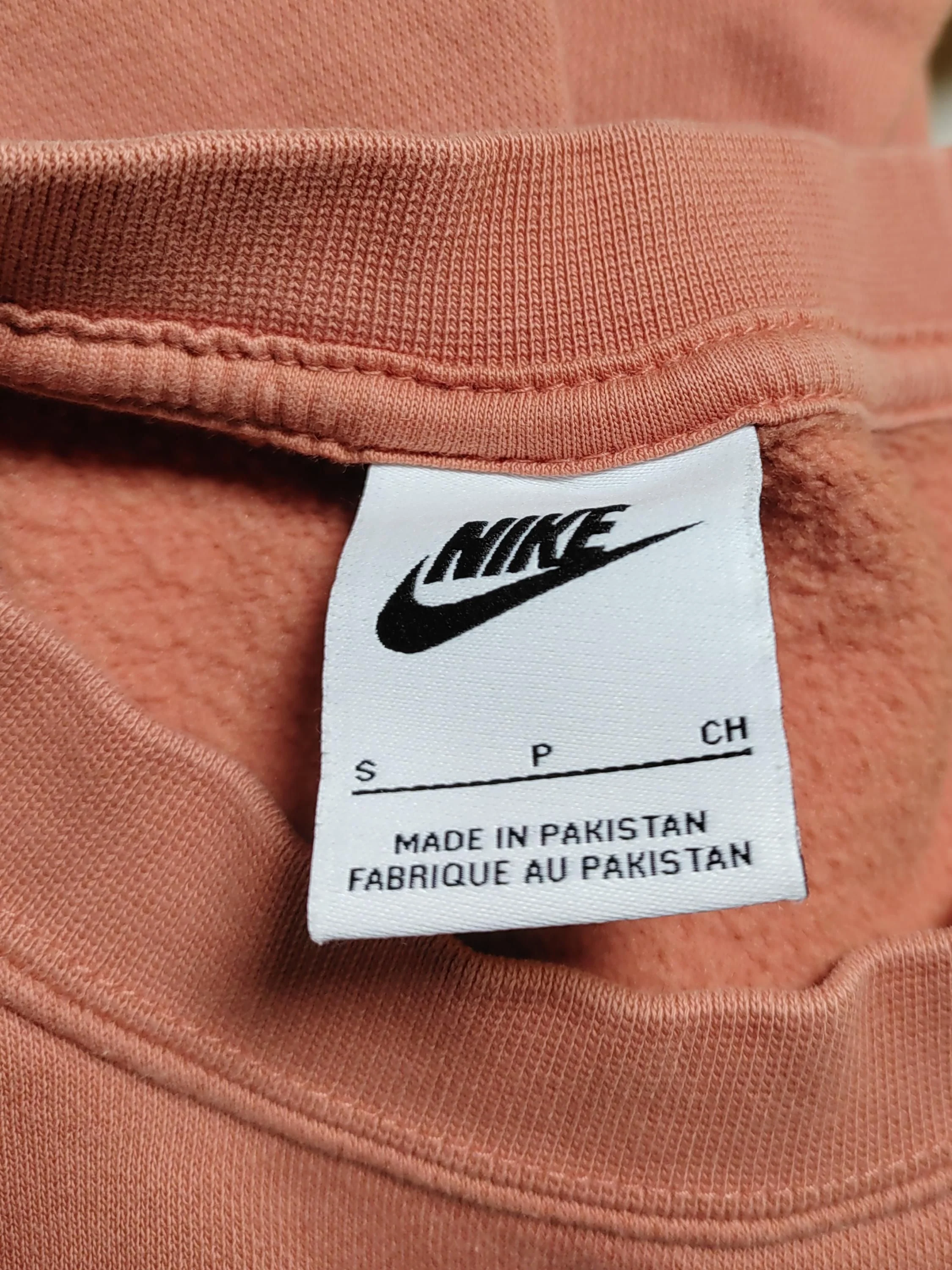 Nike Women's Hoodie S Orange Cotton with Polyester Pullover - Image 5