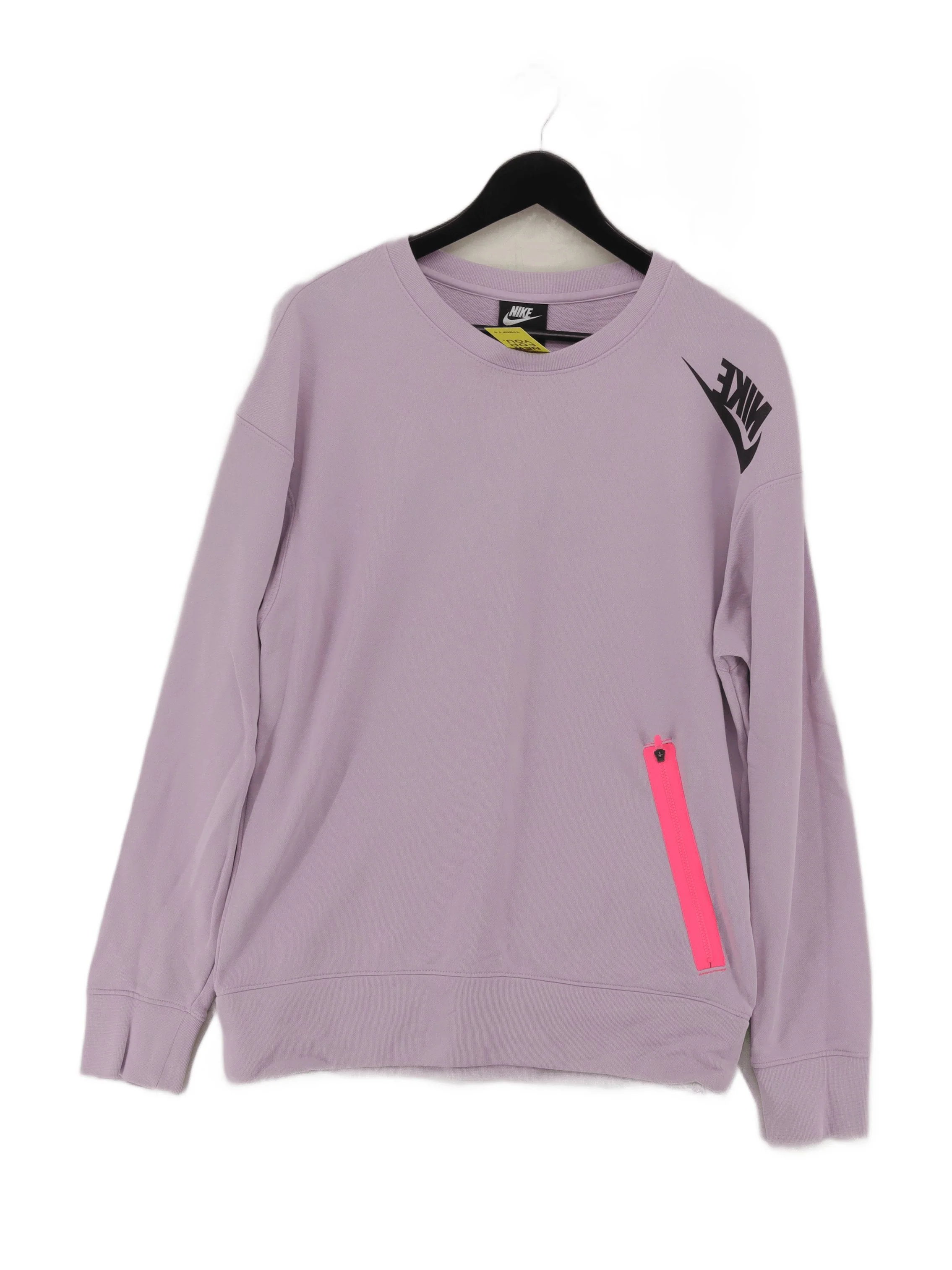 Nike Women's Hoodie S Purple Cotton with Polyester Pullover