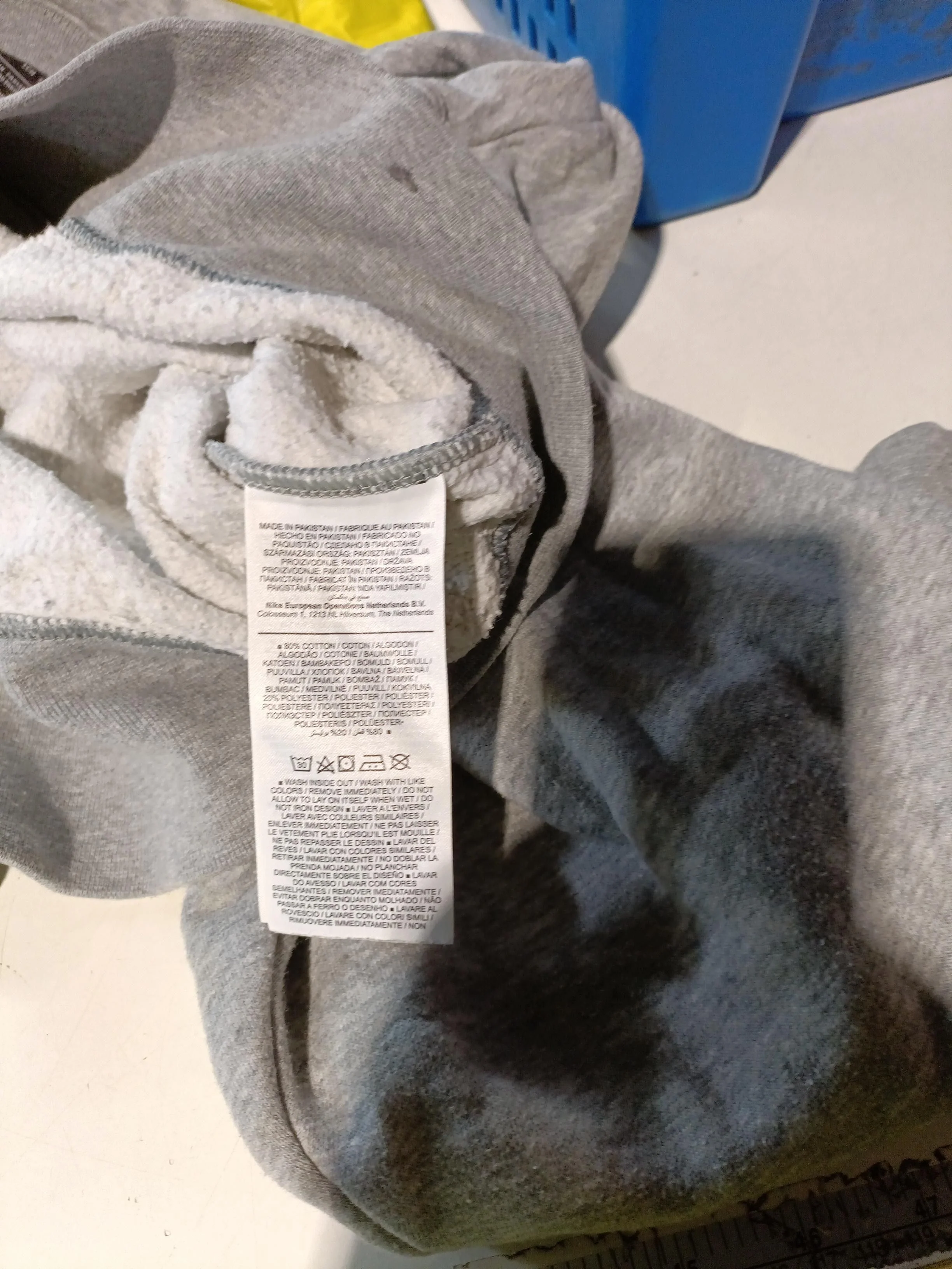 Nike Women's Hoodie XS Grey Cotton with Polyester Pullover - Image 7