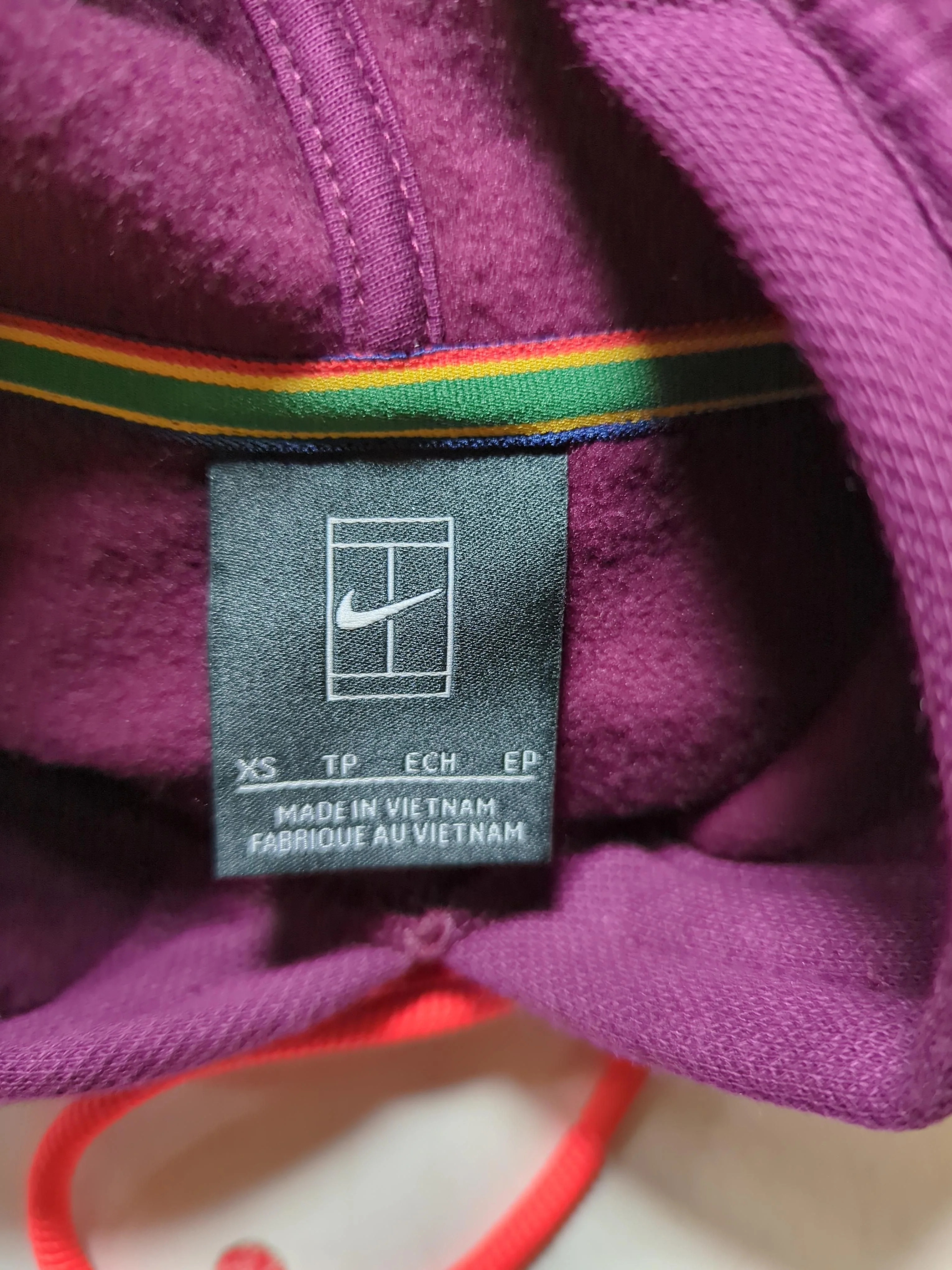 Nike Women's Hoodie XS Purple Polyester with Cotton Pullover - Image 6