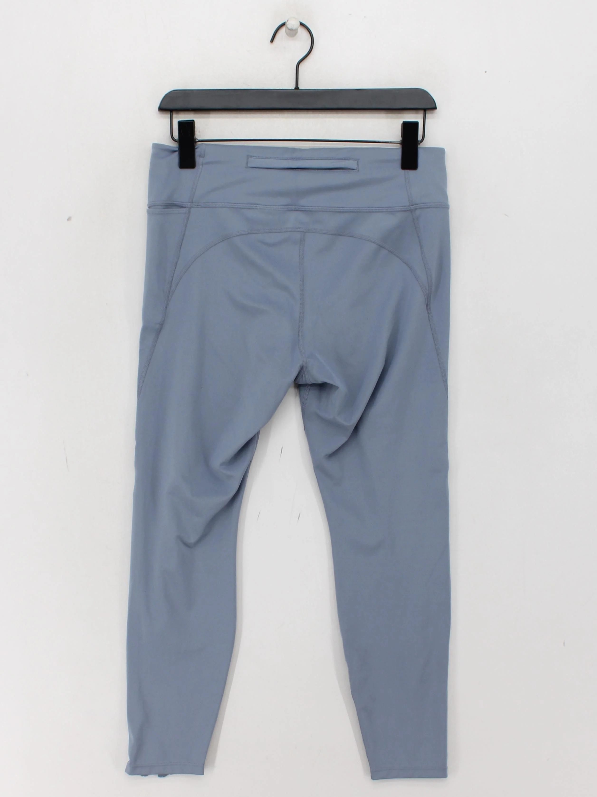 Nike Women's Leggings L Blue Polyester with Elastane Cropped - Image 2