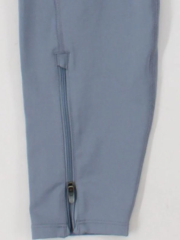Nike Women's Leggings L Blue Polyester with Elastane Cropped - Image 4