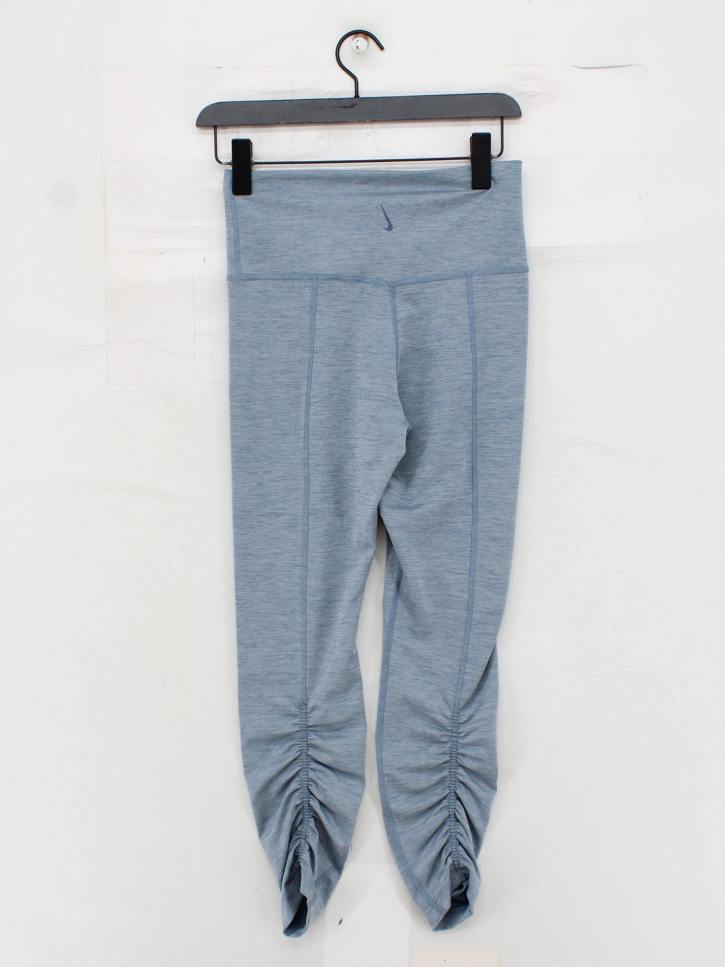 Nike Women's Leggings M Blue Polyester with Elastane Full length - Image 2