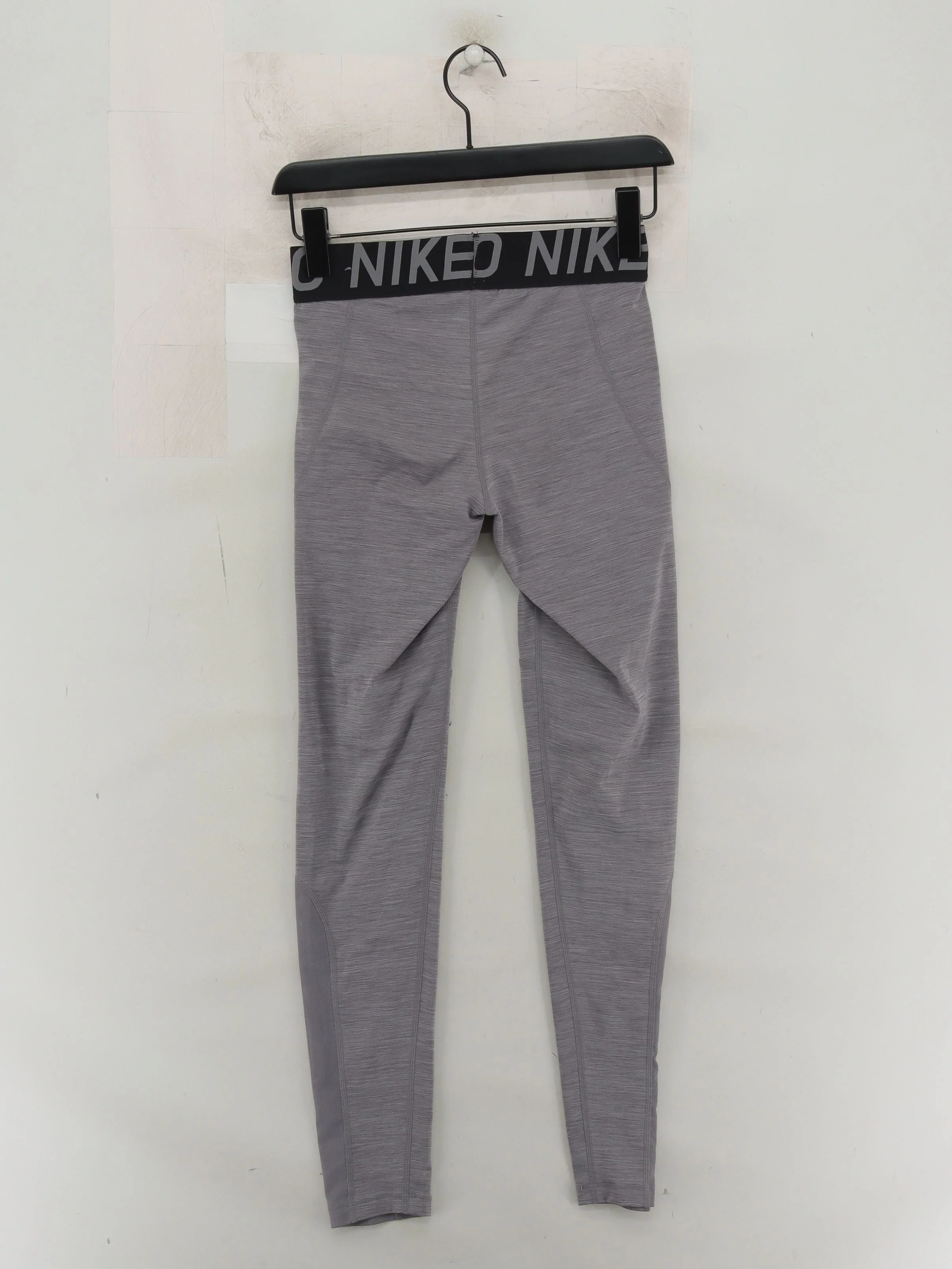 Nike Women's Leggings M Grey Polyester with Elastane Full length - Image 2