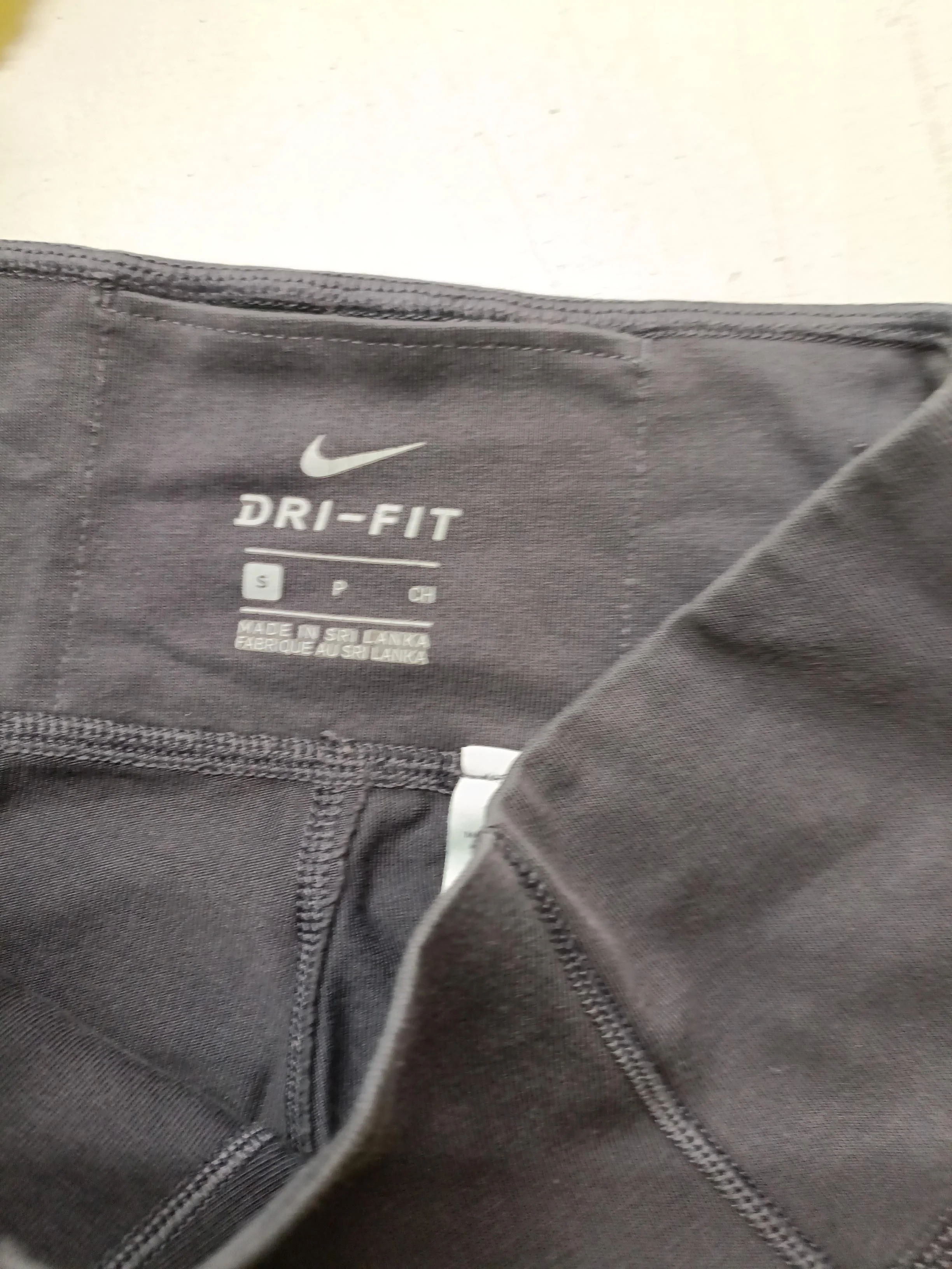 Nike Women's Leggings S Grey Cotton with Polyester, Elastane Full length - Image 5